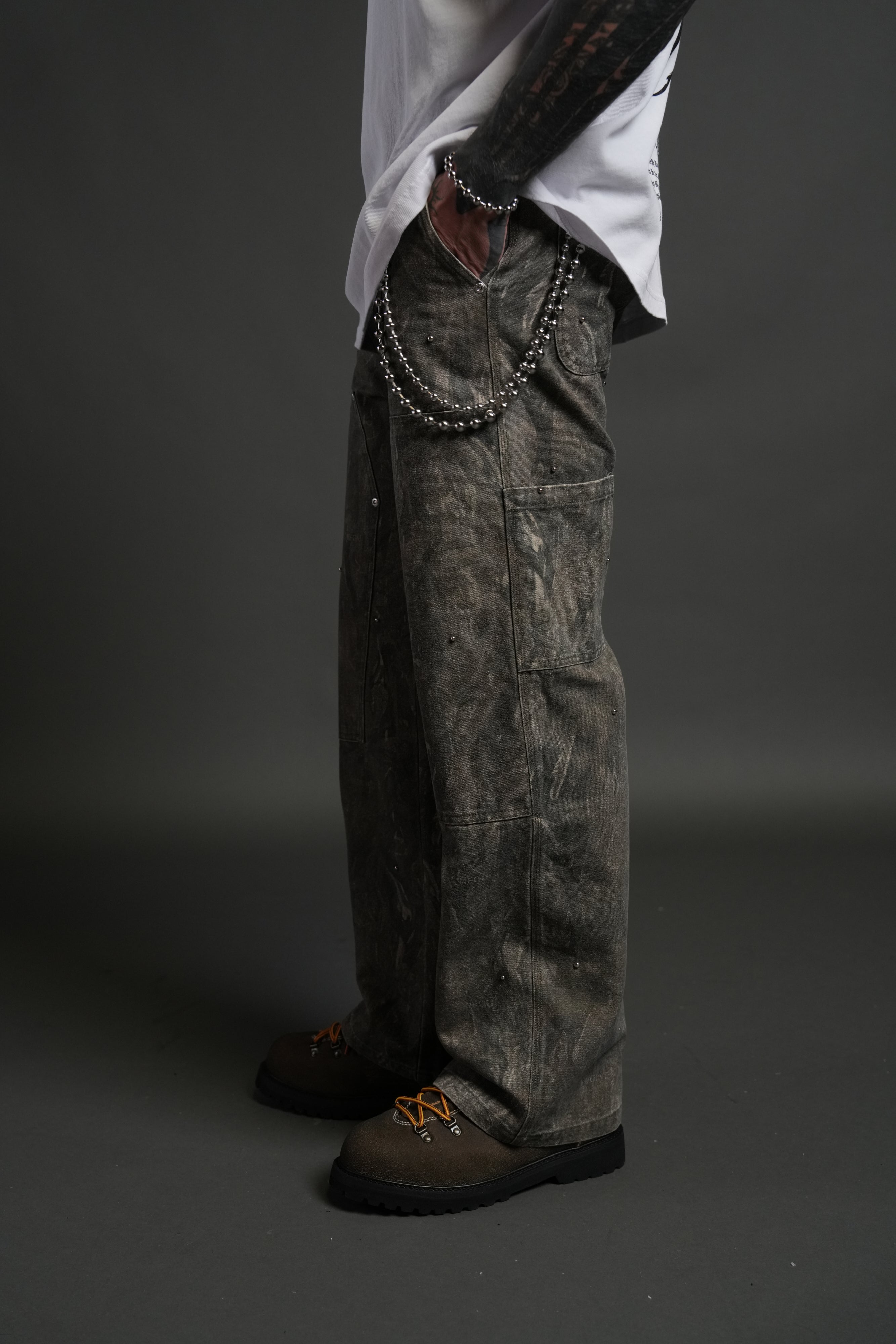 Studded Wolves Chopper Hoffa V2 Pants in Vintage Norse Camo