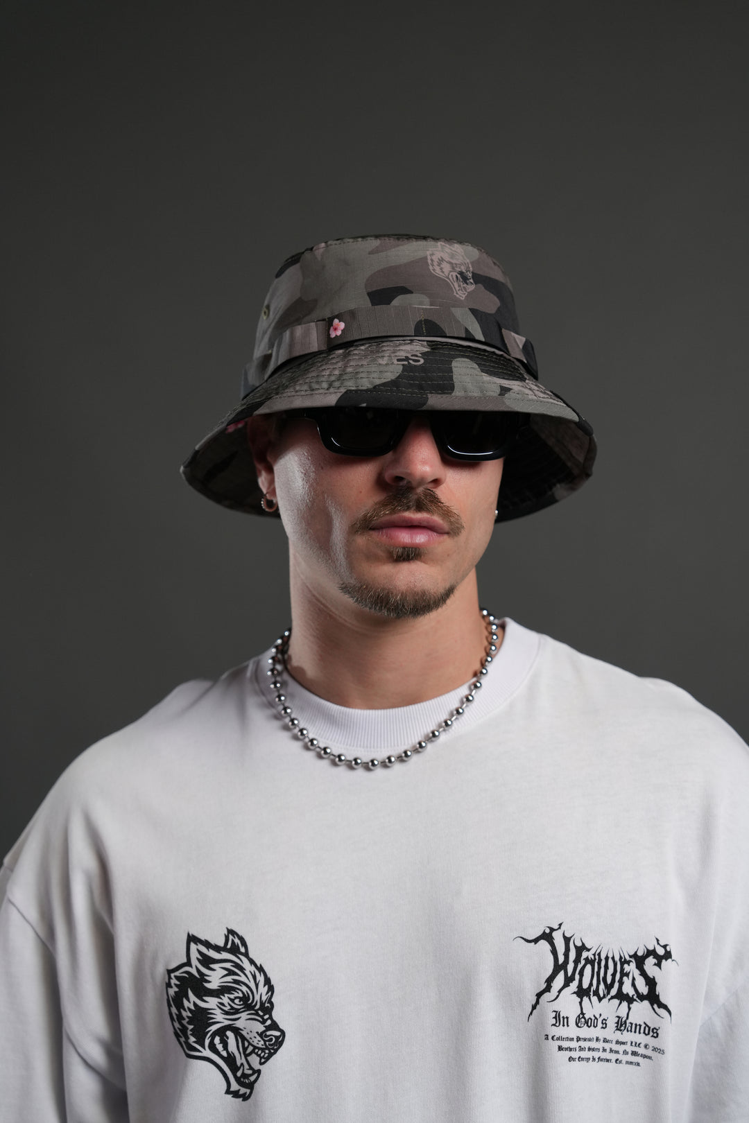 Wolf Patch V2 Boonie Bucket Hat in Vintage Blossom Woodland Camo