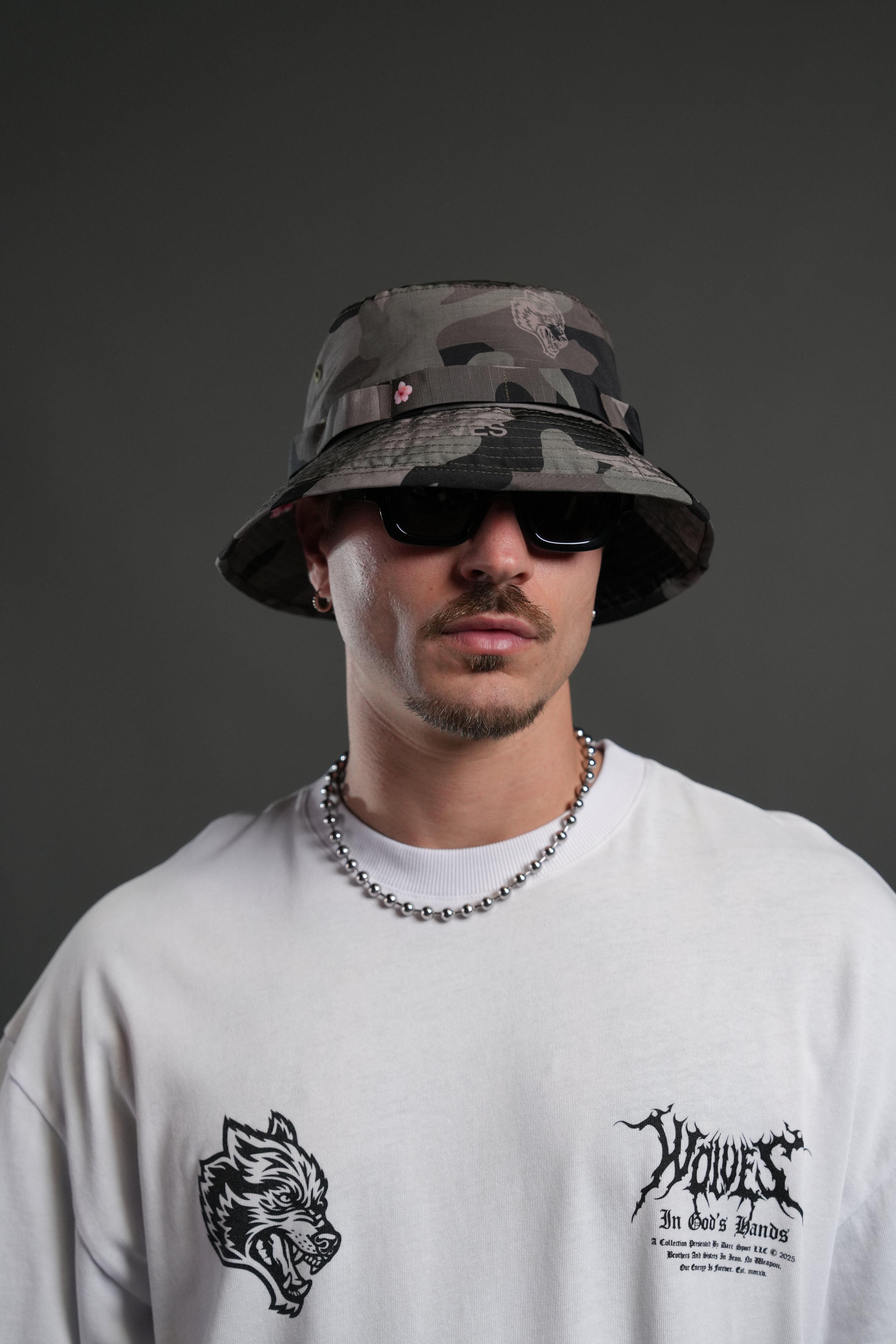 Wolf Patch V2 Boonie Bucket Hat in Vintage Blossom Woodland Camo