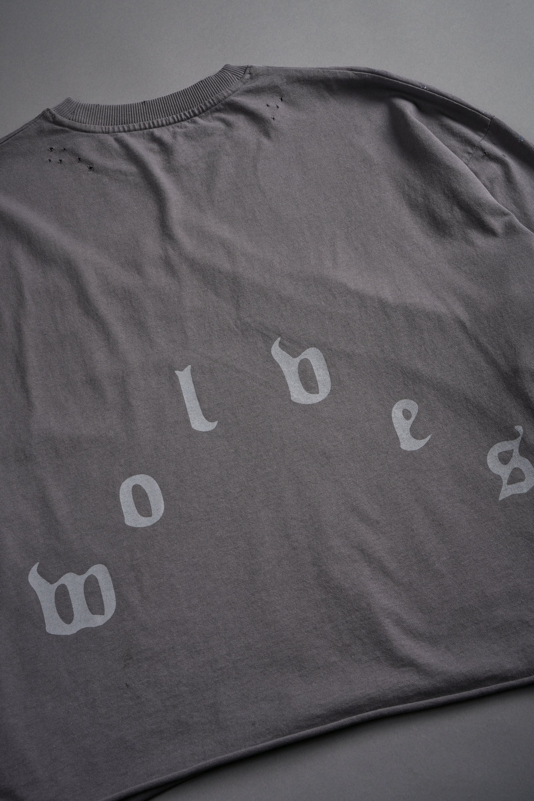Sub-Zero Distressed Grunge Box Cut Tee V2 in Slate Gray