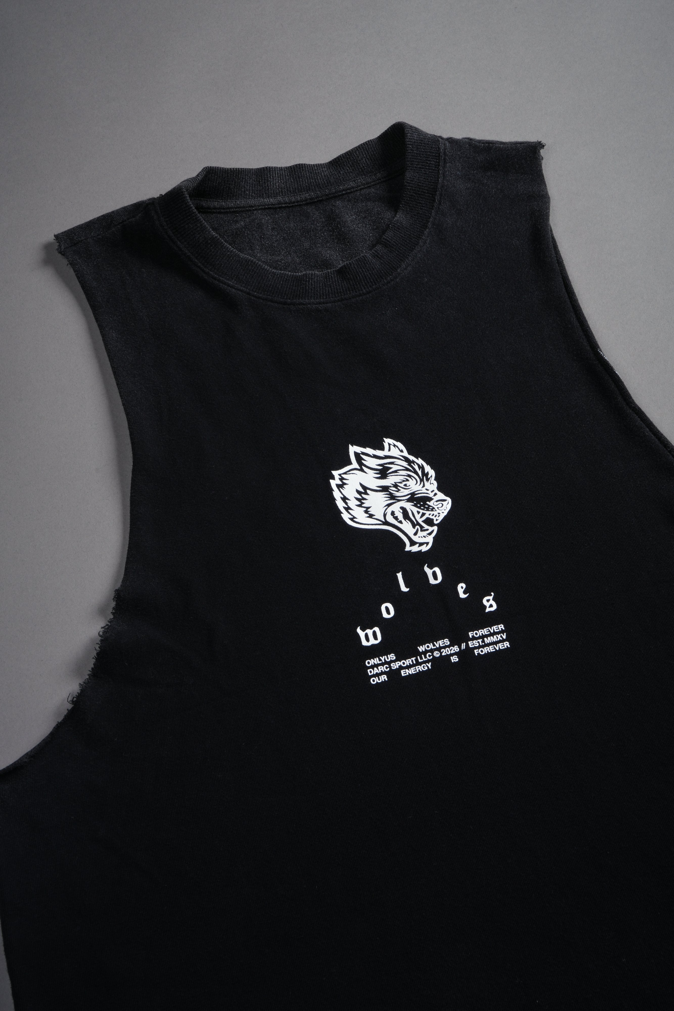 Half Mask Tommy Muscle Tee in Black