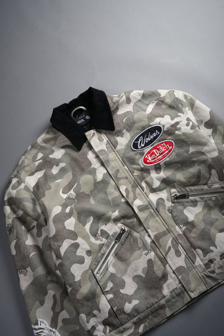 Rebel Heritage Earl Jacket in DSVD Green Camo
