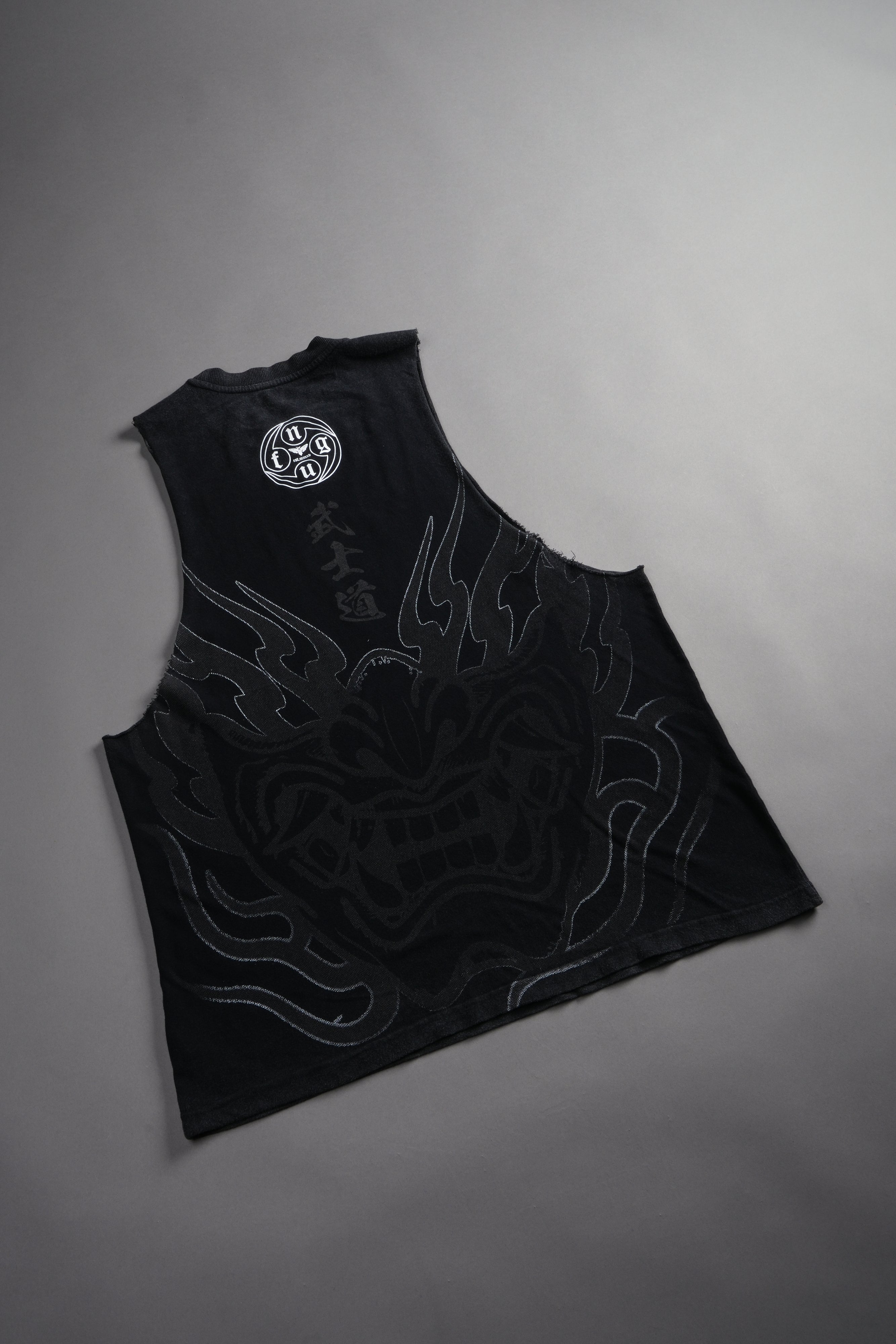 Half Mask Tommy Muscle Tee in Black