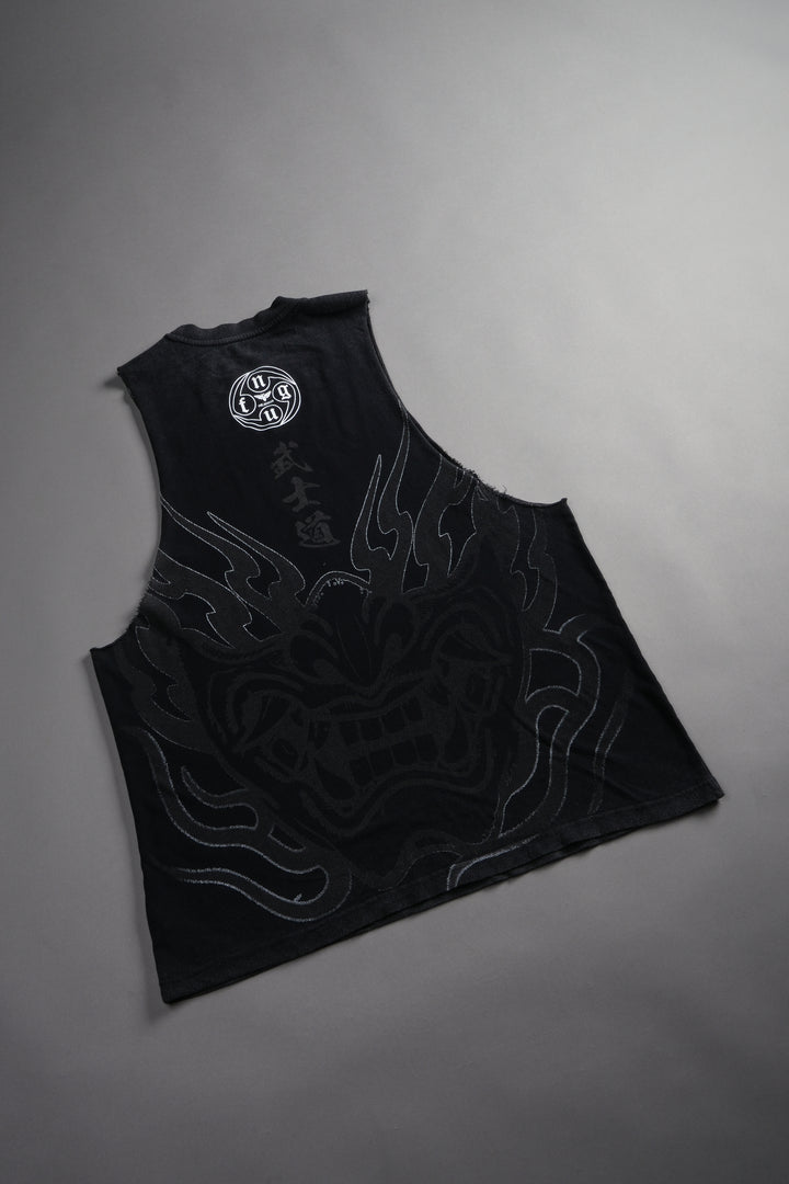 Half Mask Tommy Muscle Tee in Black