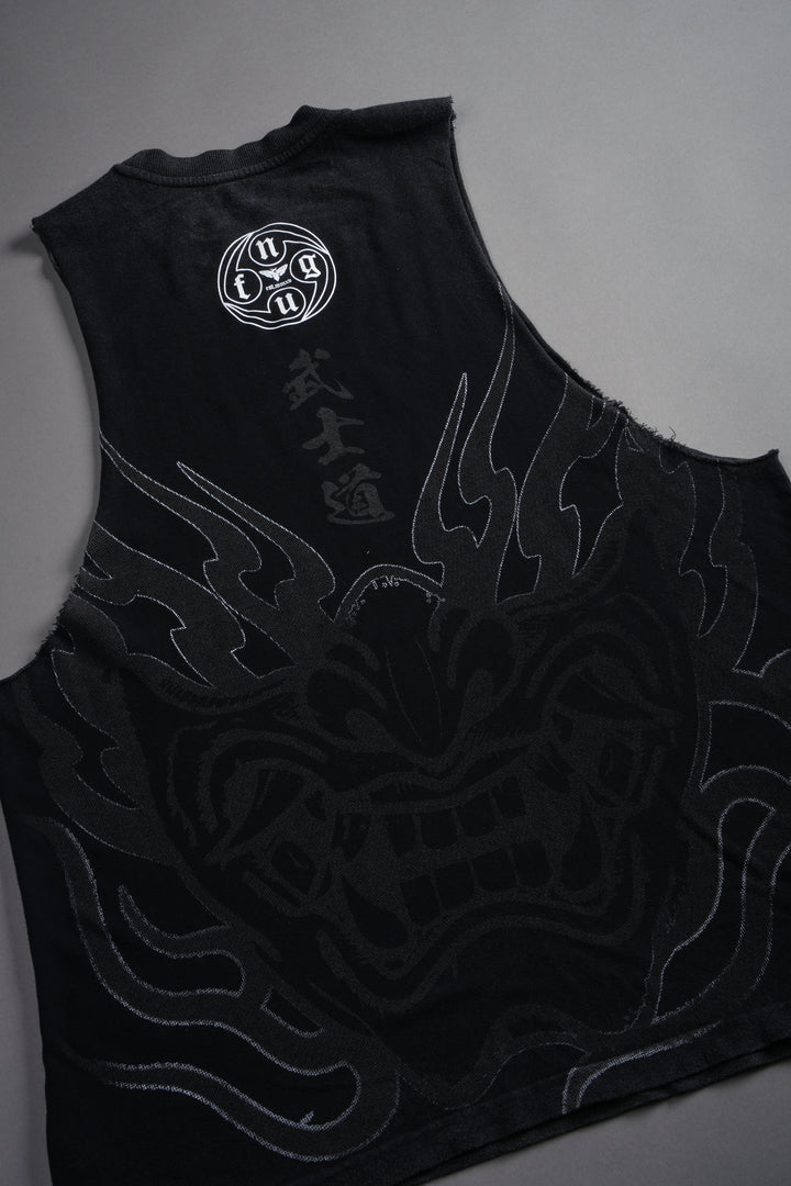 Half Mask Tommy Muscle Tee in Black