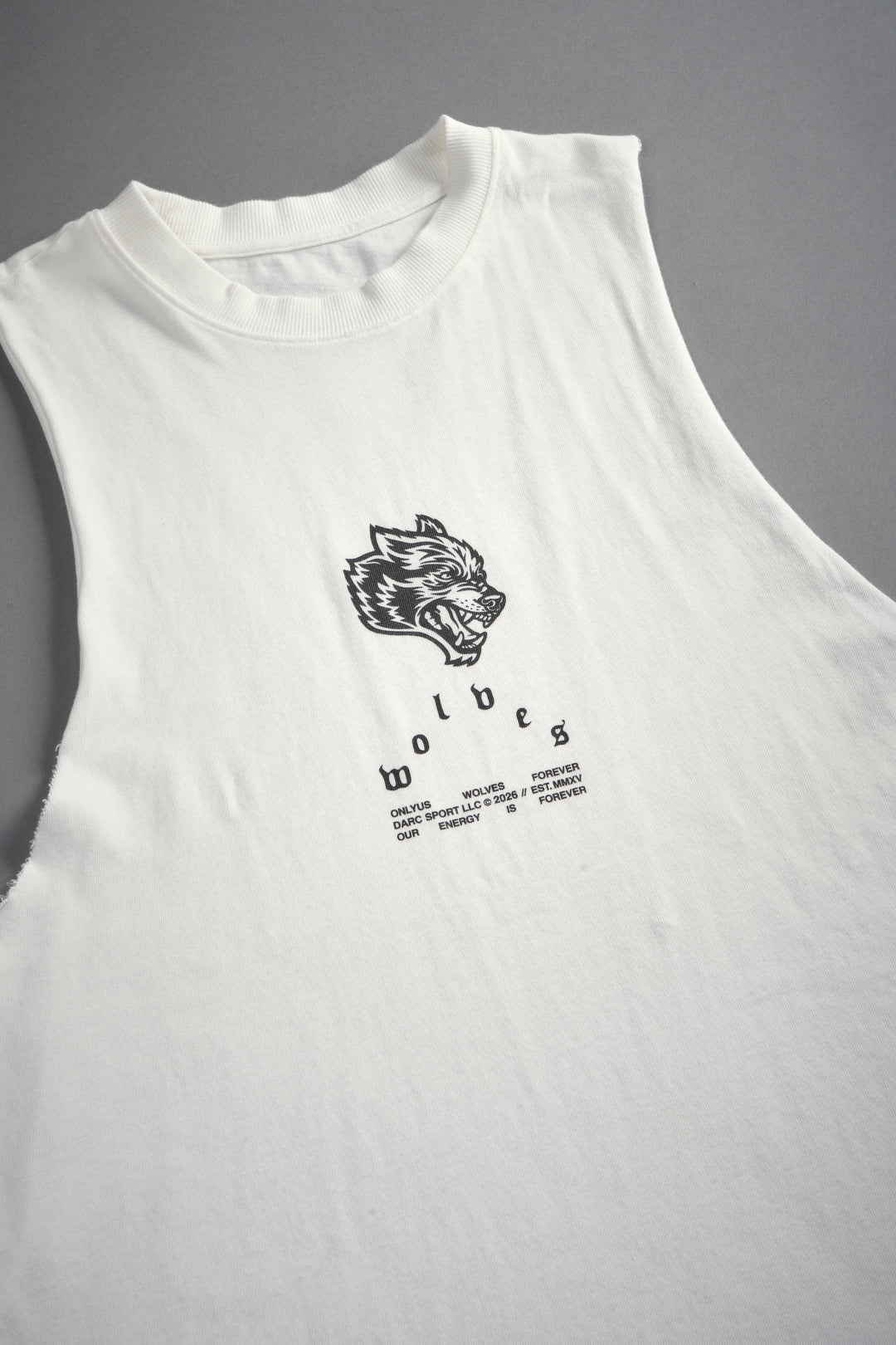 Half Mask Tommy Muscle Tee in Cream