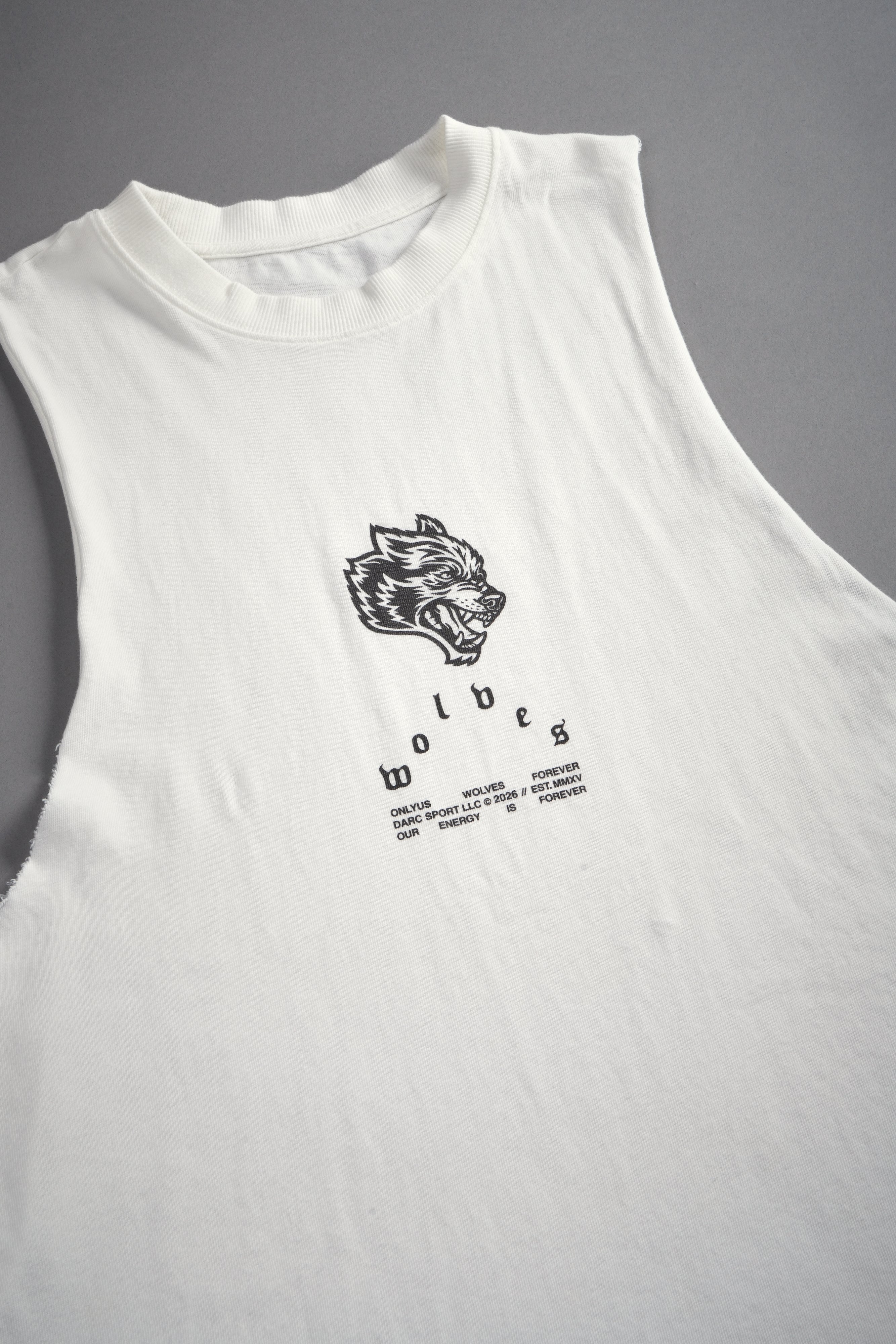 Half Mask Tommy Muscle Tee in Cream