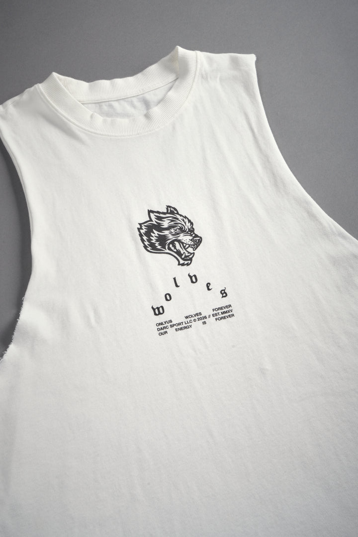 Half Mask Tommy Muscle Tee in Cream