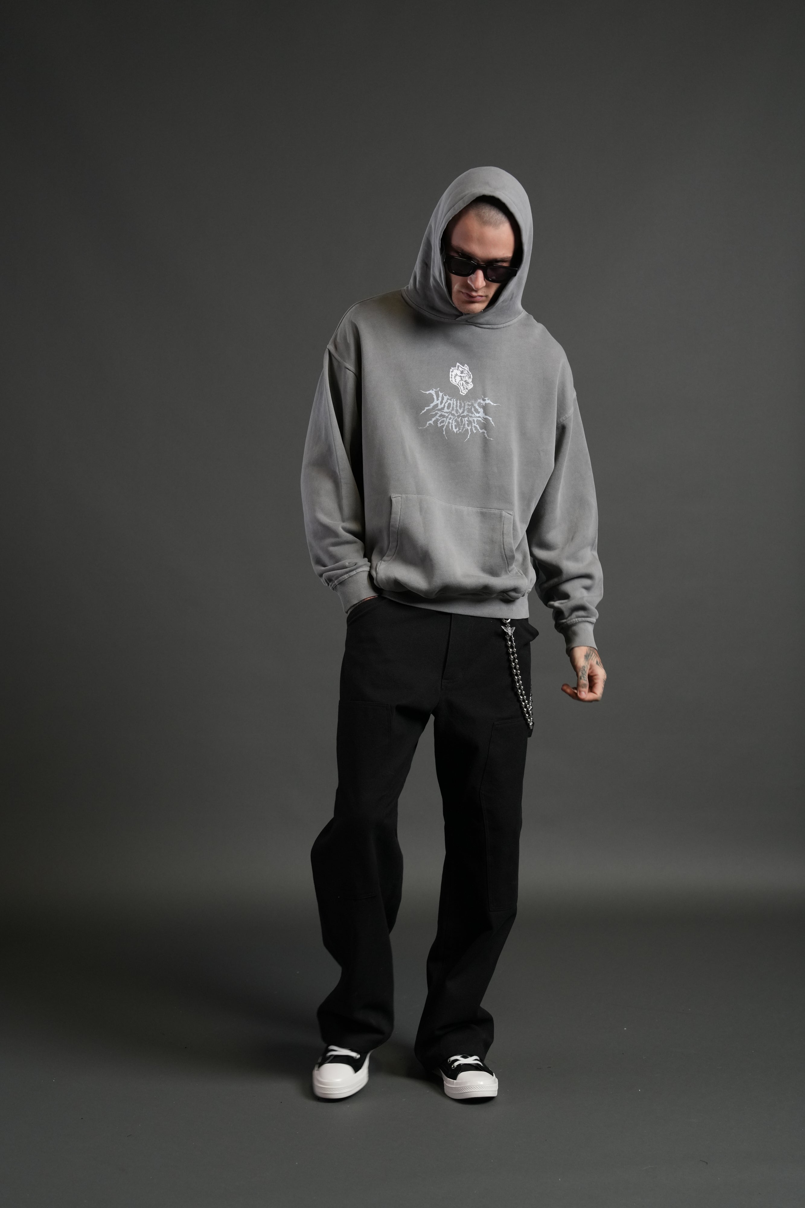 Through His Eyes "Pierce" Hoodie in Dove Gray