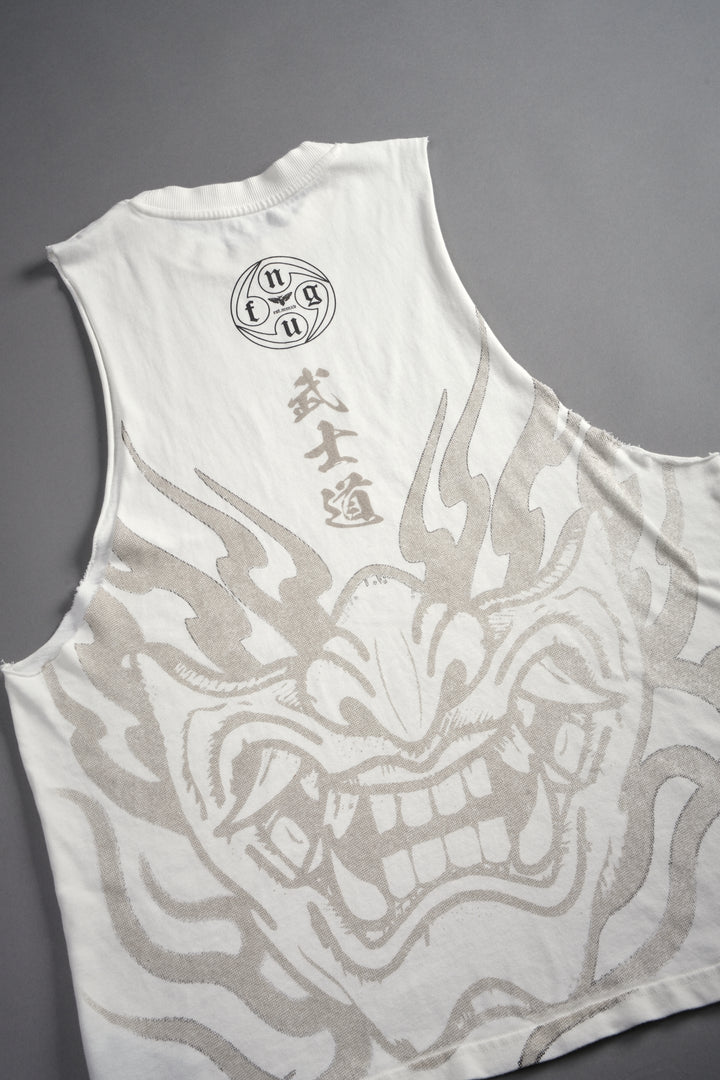 Half Mask Tommy Muscle Tee in Cream
