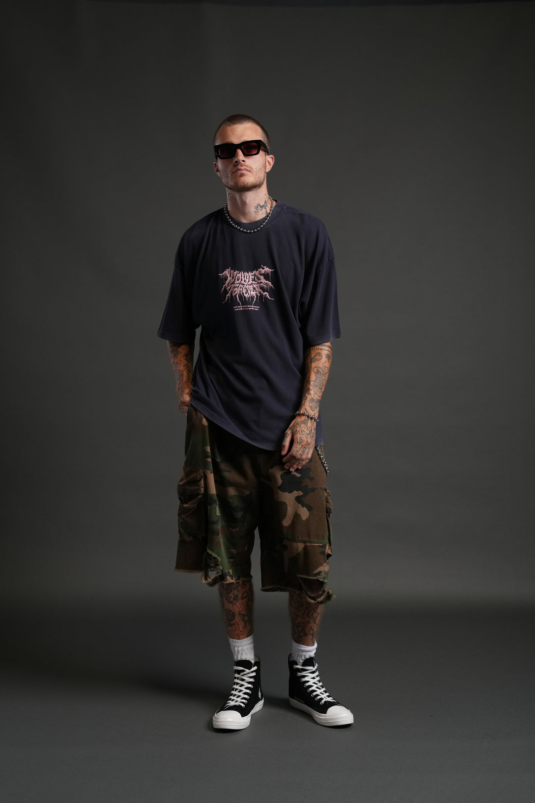 Our Blood "Premium" Oversized Tee in Nightshade