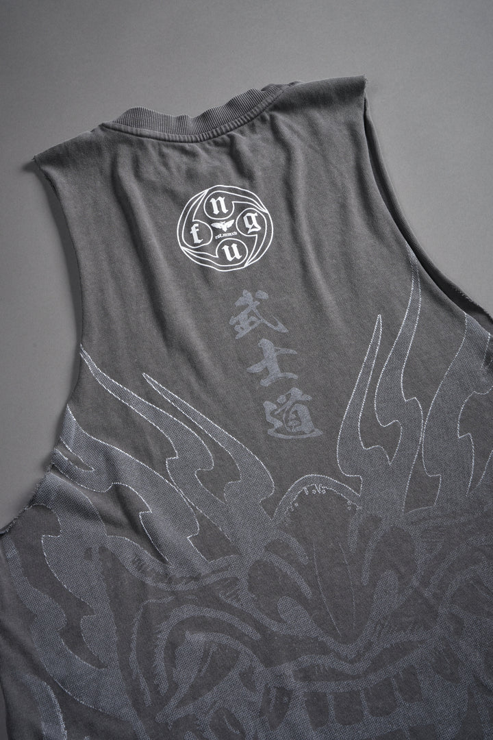 Half Mask Tommy Muscle Tee in Slate Gray
