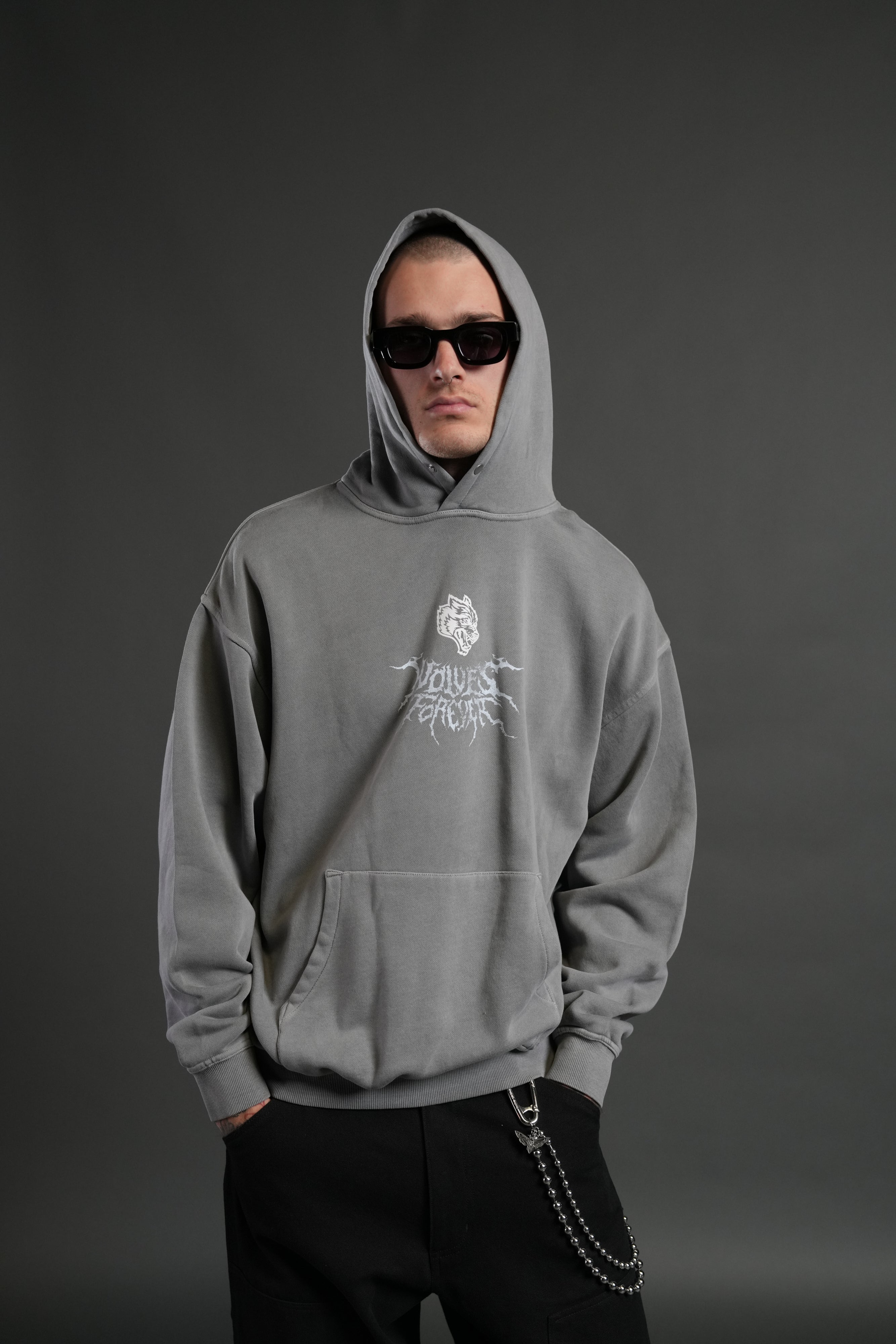 Through His Eyes "Pierce" Hoodie in Dove Gray