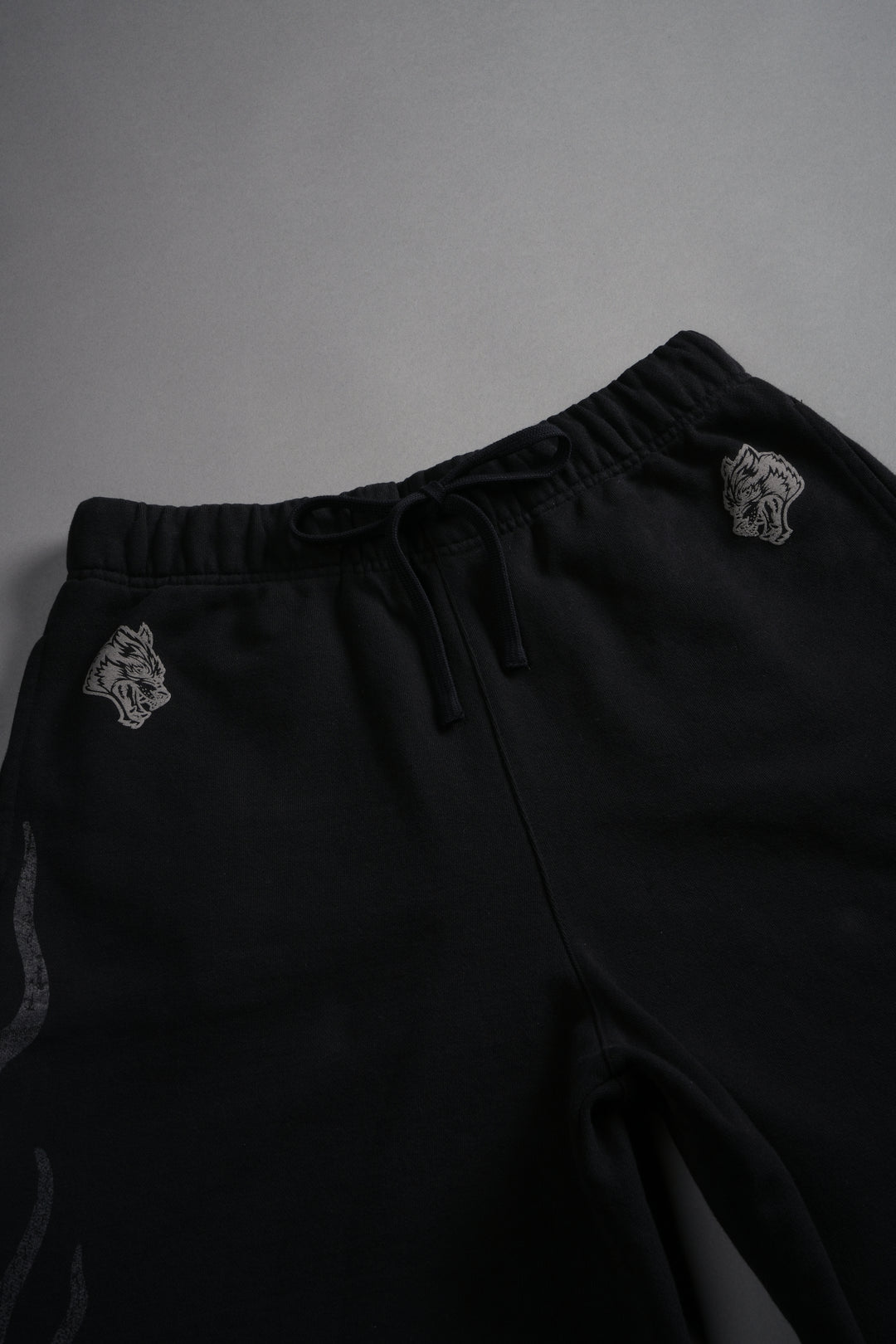 Fight Or Flight Grunge Oversized Raw Hem Post Lounge Sweat Shorts in Black