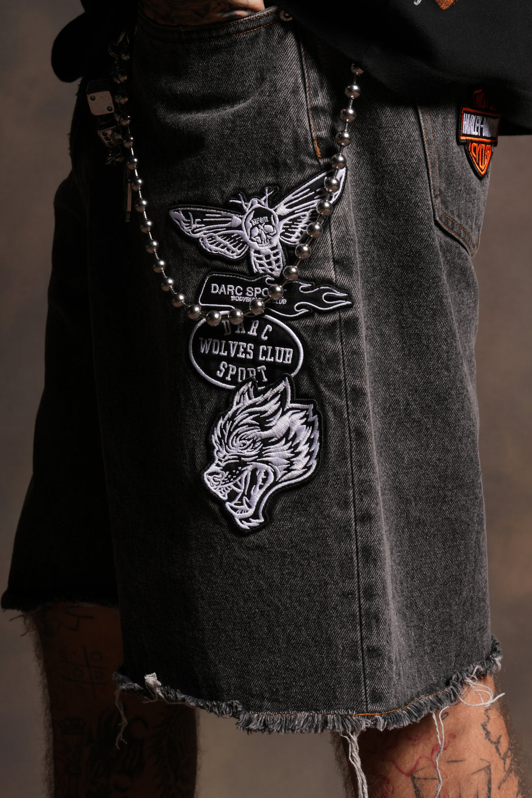 Brotherhood Ash Denim Jean Short in Black