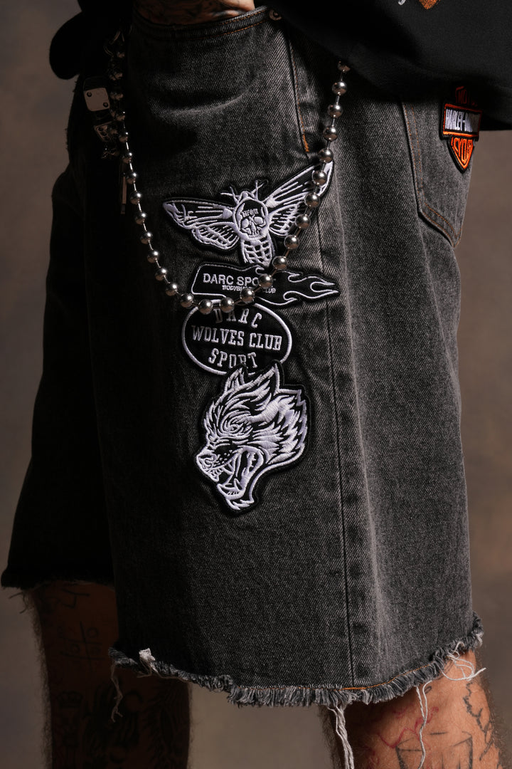 Brotherhood Ash Denim Jean Short in Black
