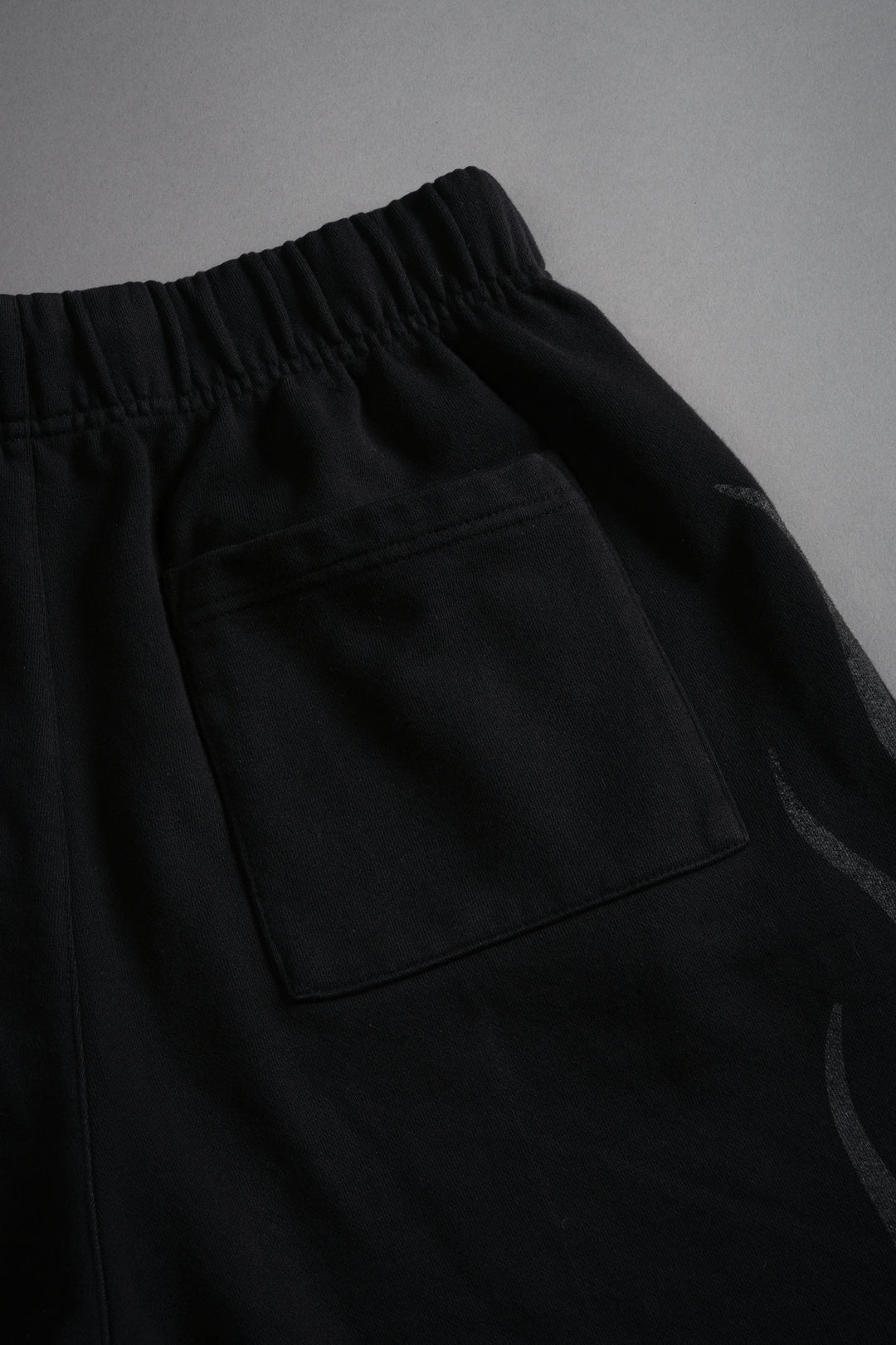 Fight Or Flight Grunge Oversized Raw Hem Post Lounge Sweat Shorts in Black