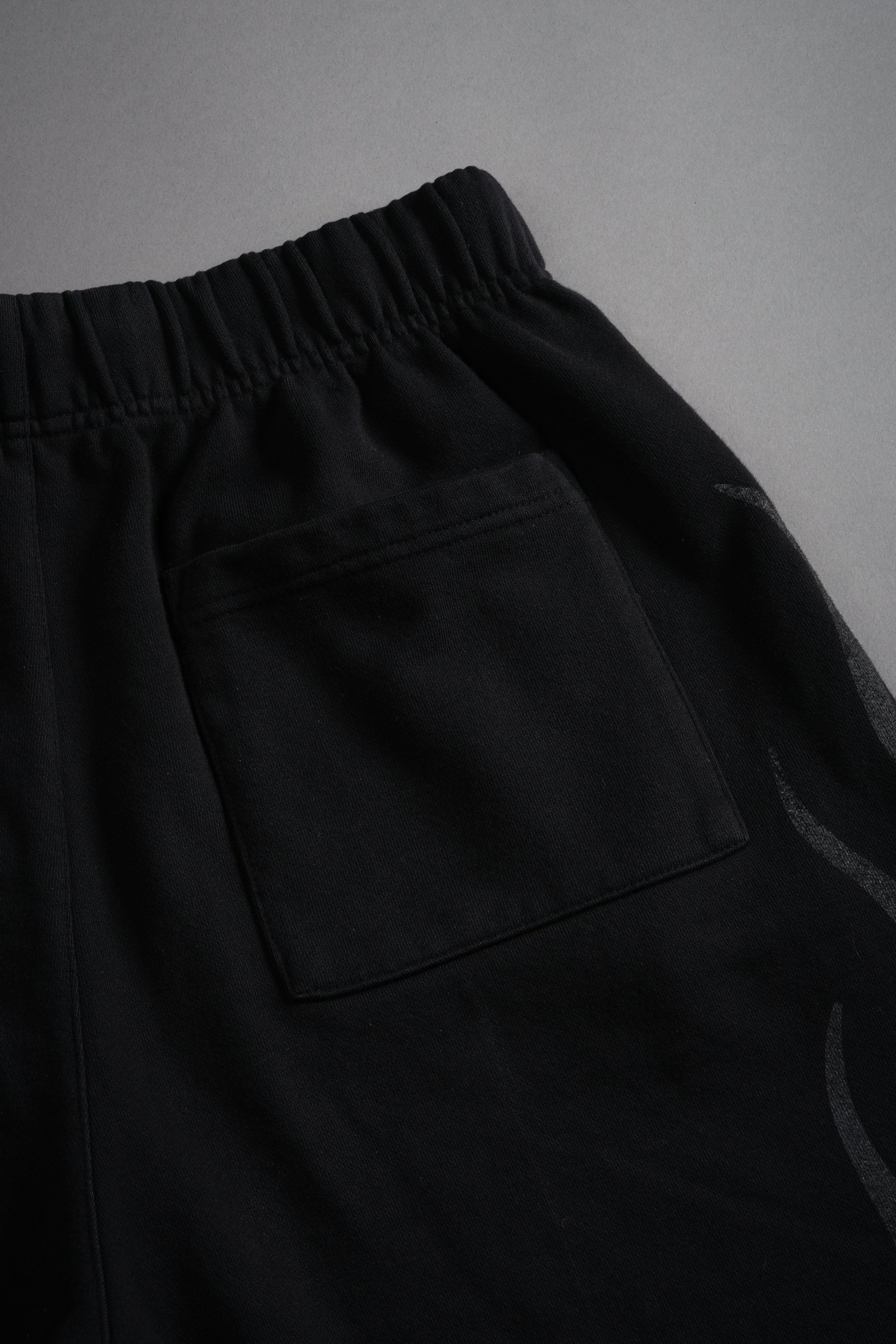 Fight Or Flight Grunge Oversized Raw Hem Post Lounge Sweat Shorts in Black