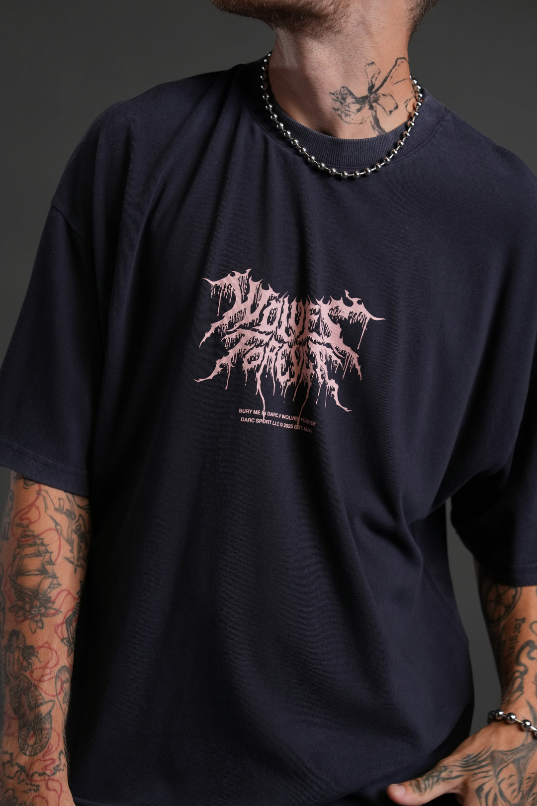Our Blood "Premium" Oversized Tee in Nightshade