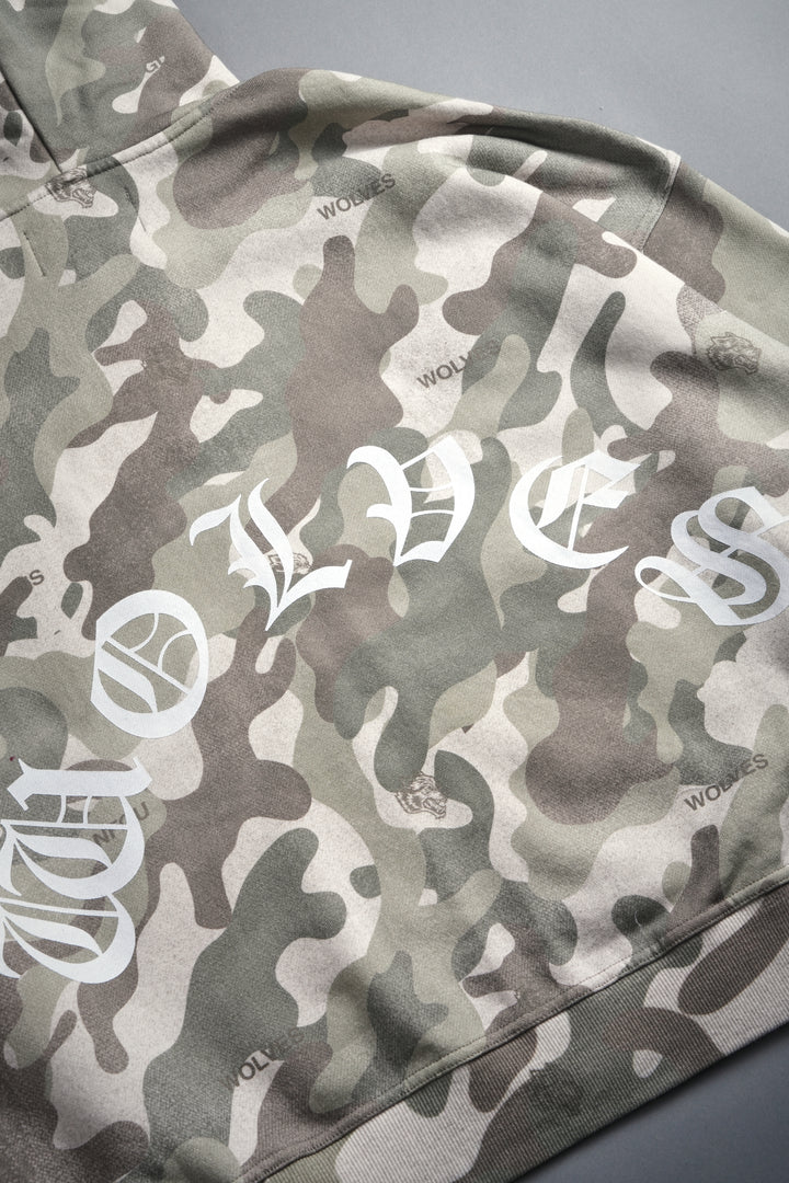 Darc Kulture Vex Double Zip Hoodie in DSVD Green Camo