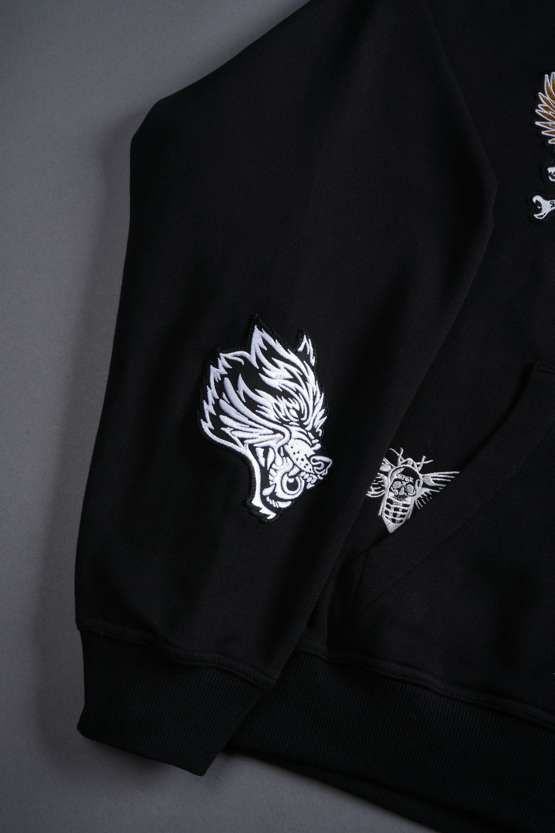 Darc Kulture Vex Double Zip Hoodie in Black