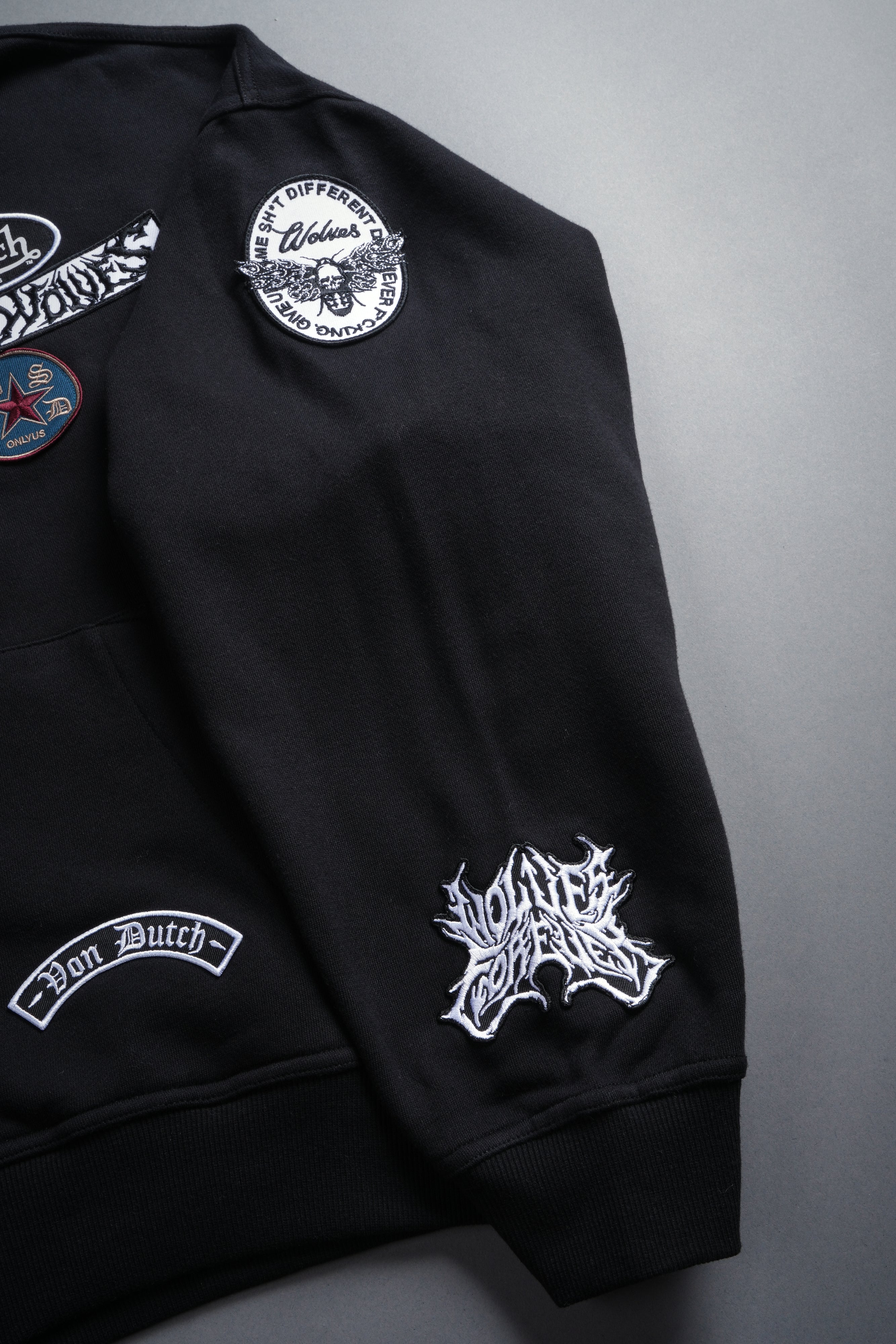 Darc Kulture Vex Double Zip Hoodie in Black