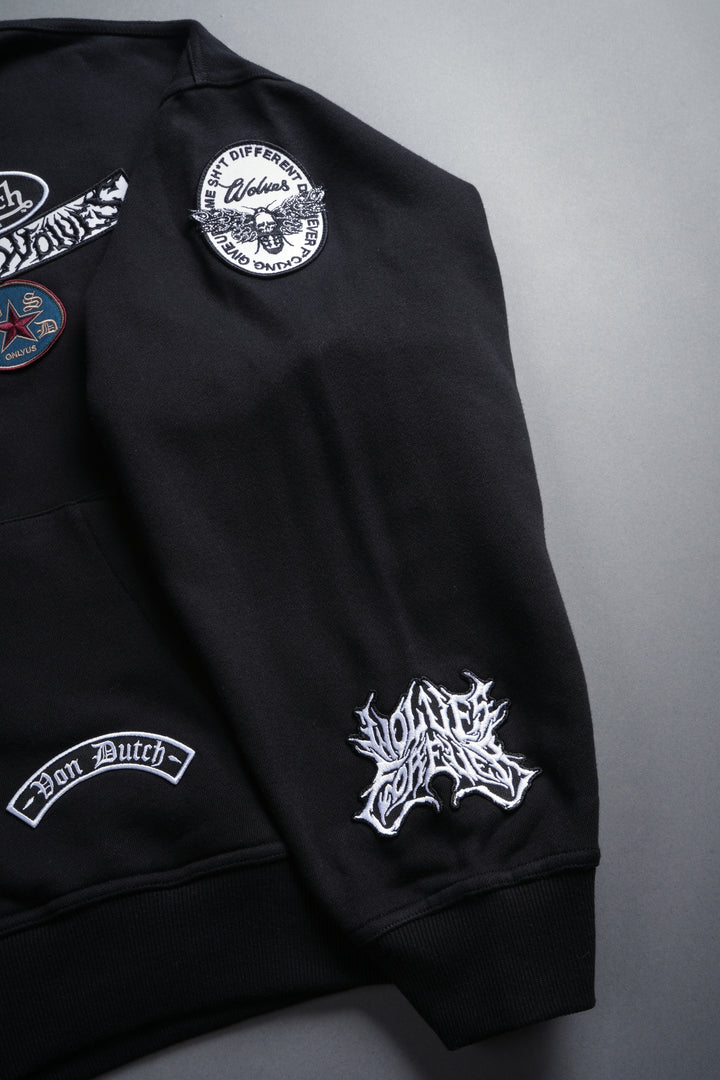 Darc Kulture Vex Double Zip Hoodie in Black