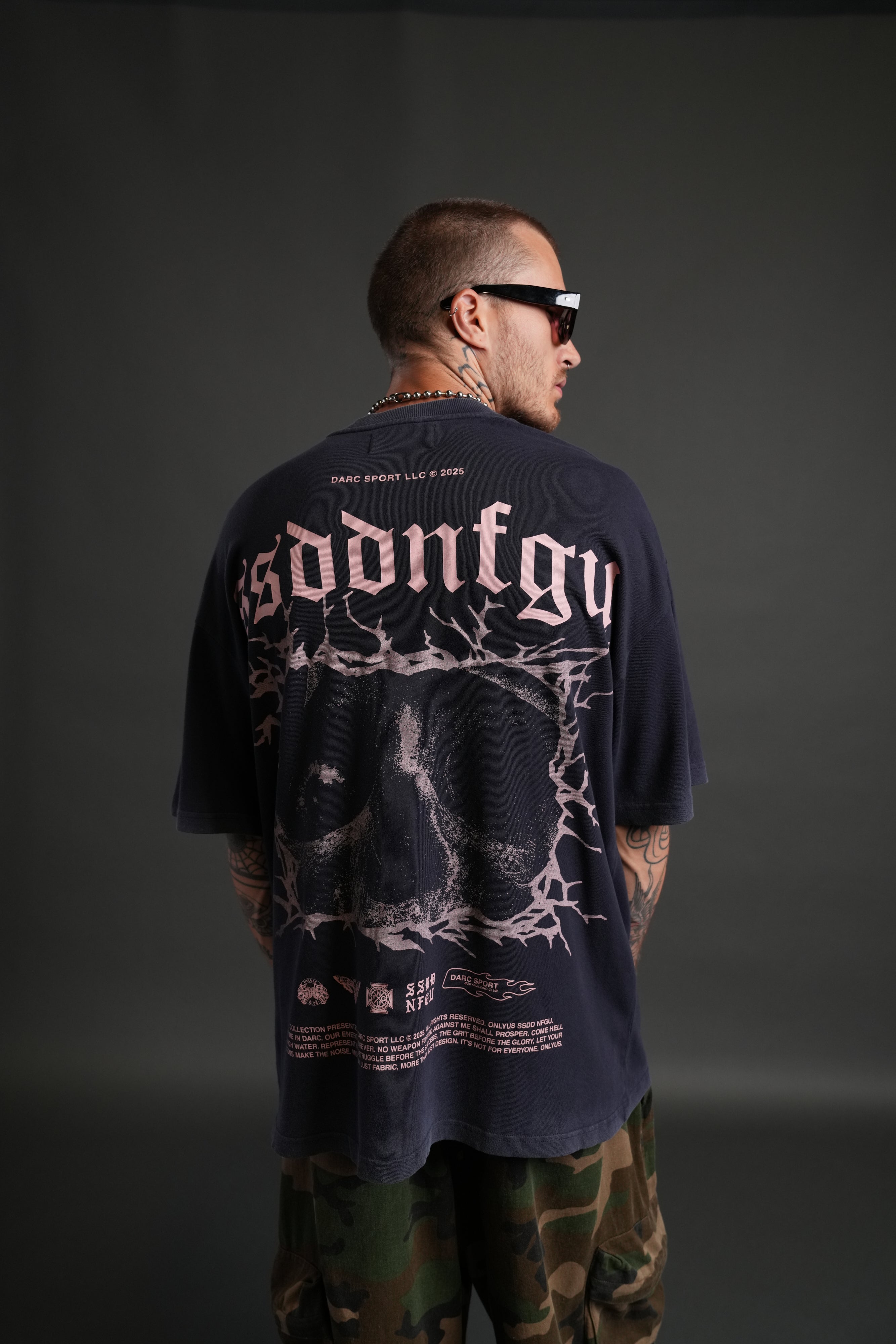 Our Blood "Premium" Oversized Tee in Nightshade