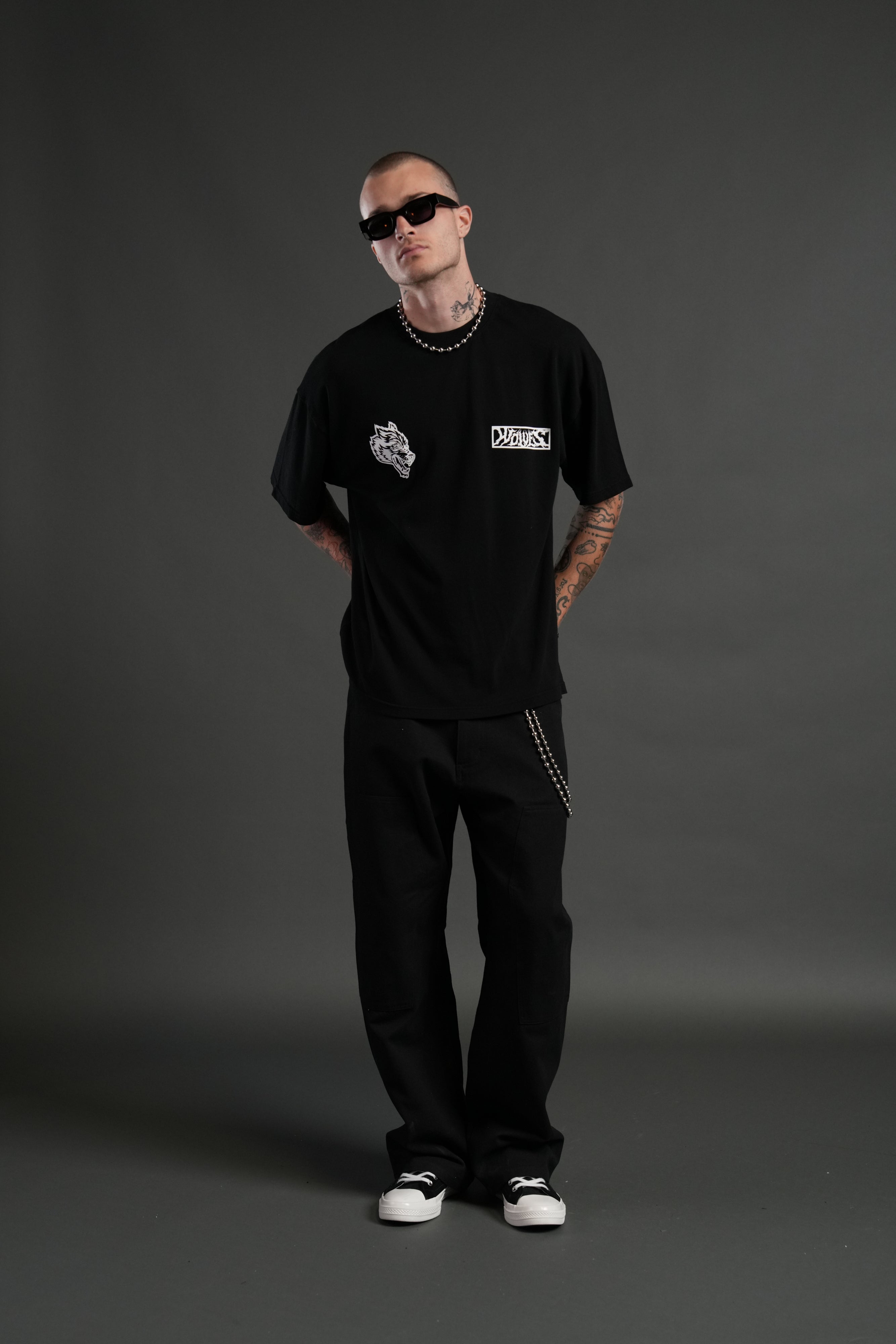 Window to Heaven "Premium" Oversized Tee in Black