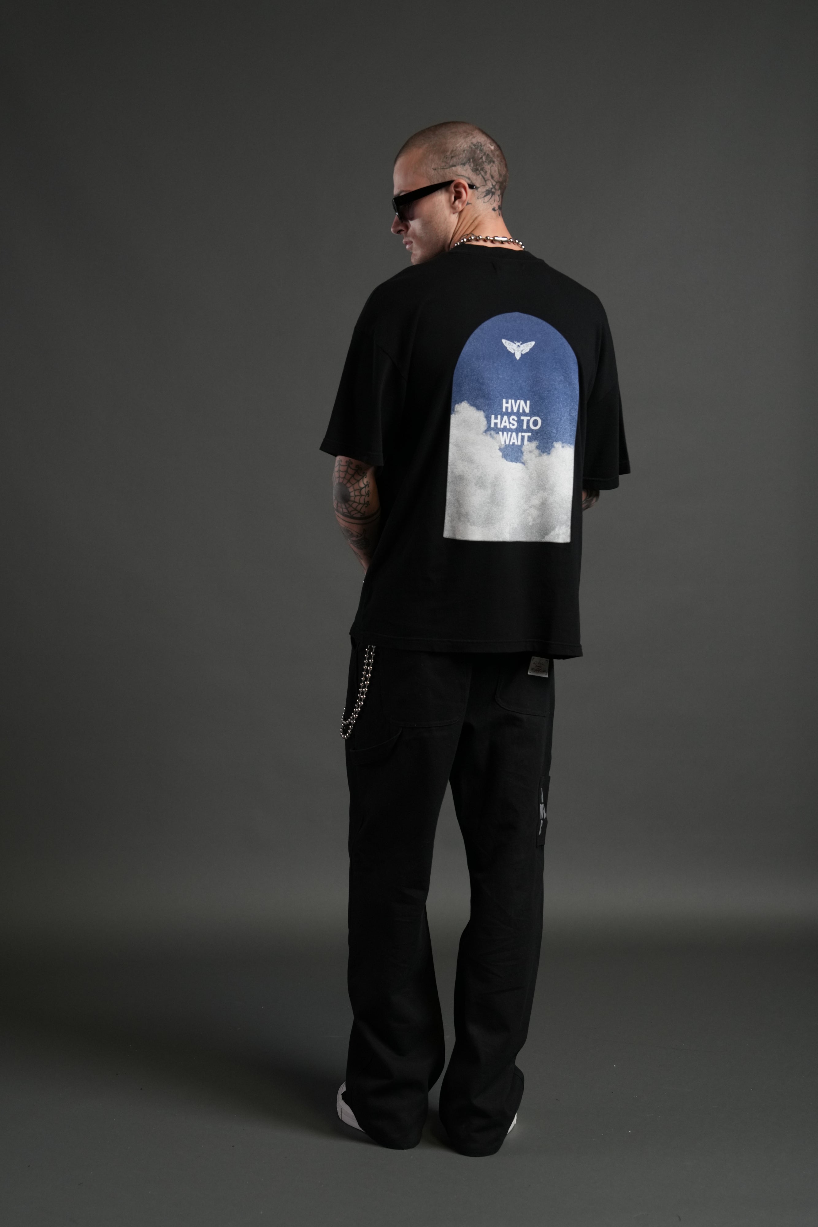 Window to Heaven "Premium" Oversized Tee in Black
