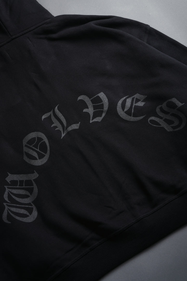 Darc Kulture Vex Double Zip Hoodie in Black