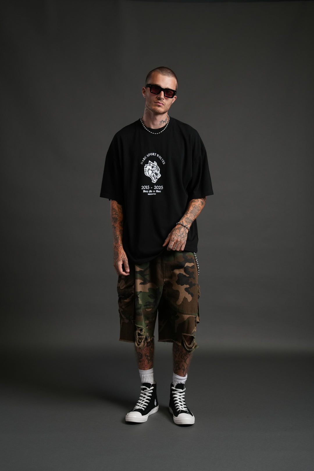 Wolf Blood "Premium" Oversized Tee in Black