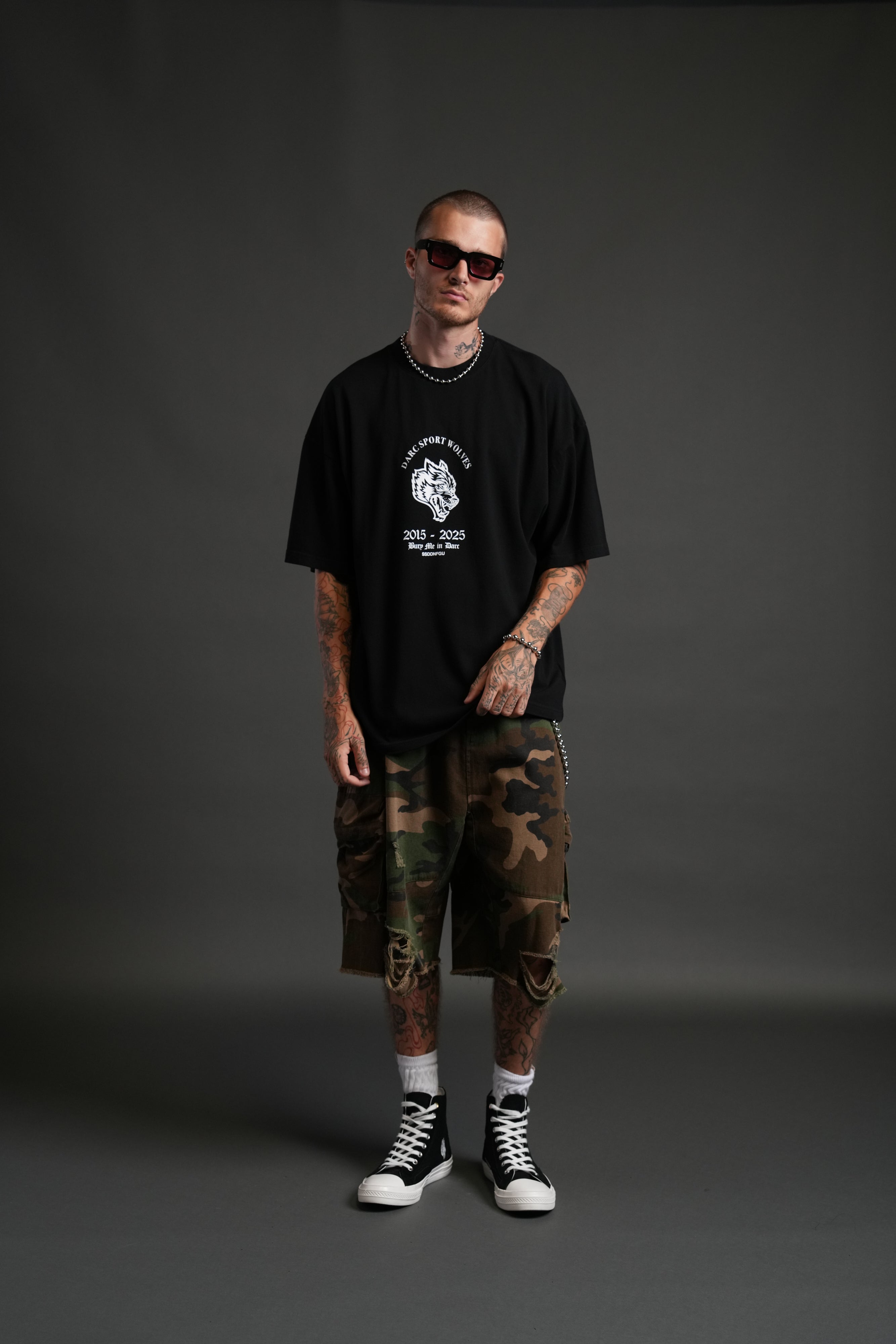Wolf Blood "Premium" Oversized Tee in Black