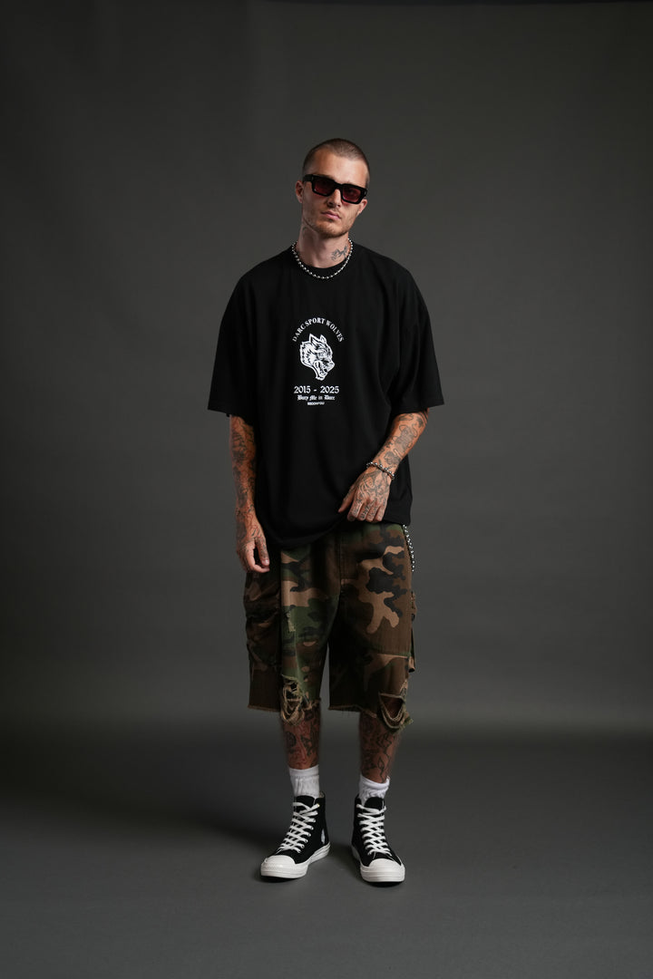 Wolf Blood "Premium" Oversized Tee in Black