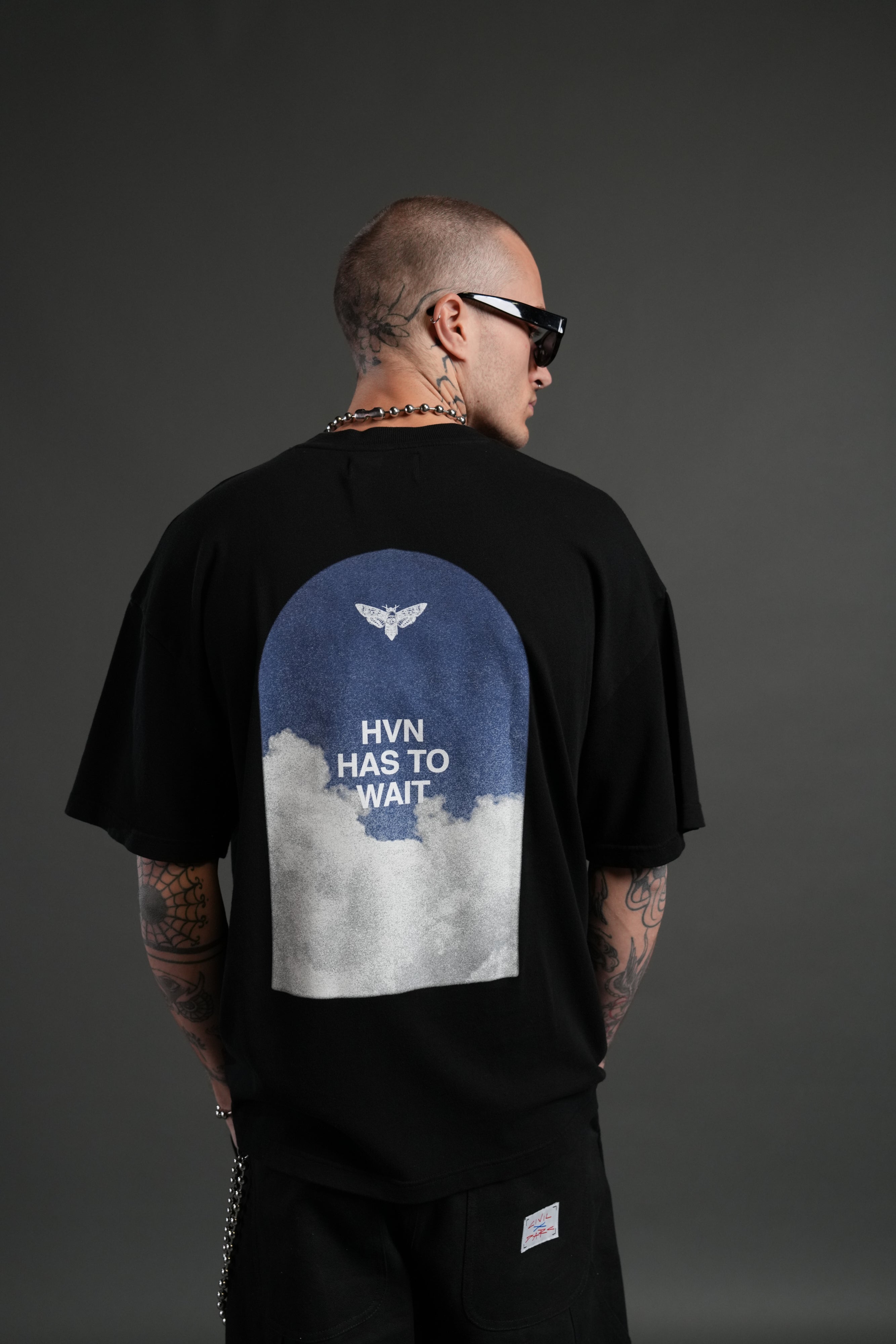 Window to Heaven "Premium" Oversized Tee in Black