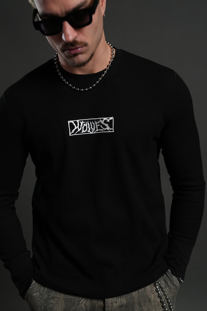 Midnight Wolves Lightweight Thermal in Black