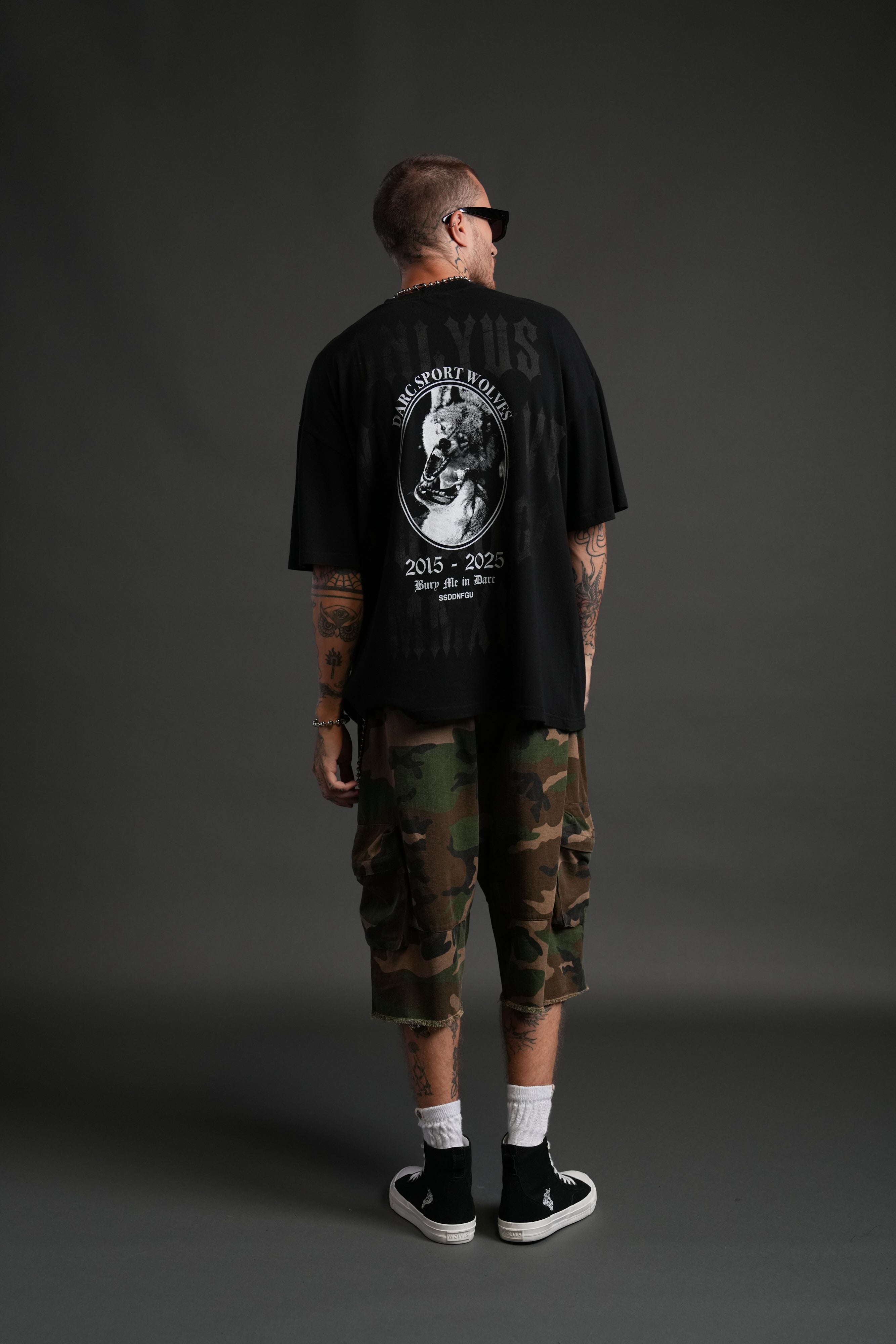 Wolf Blood "Premium" Oversized Tee in Black