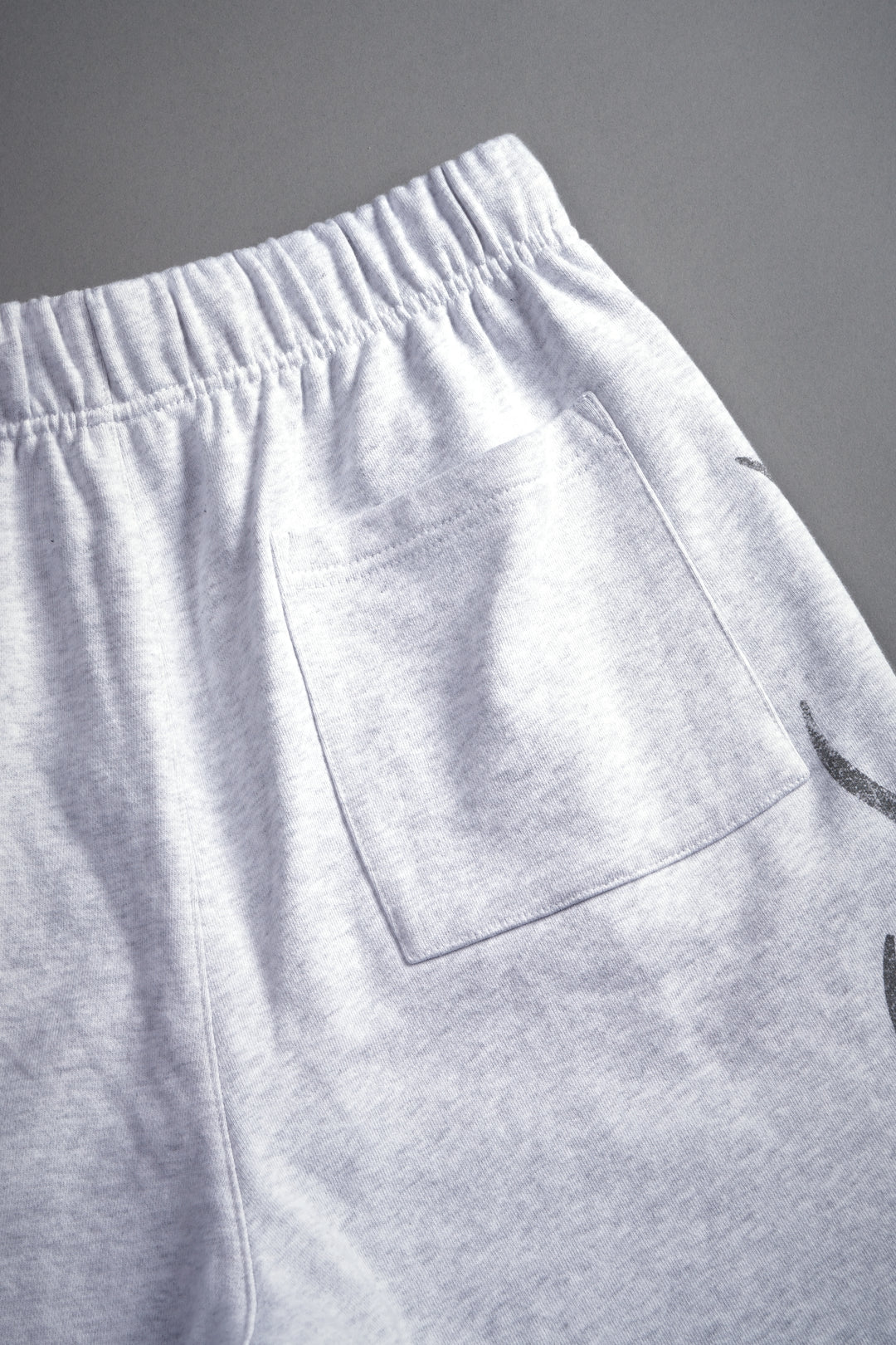 Fight Or Flight Grunge Oversized Raw Hem Post Lounge Sweat Shorts in Super Light Athletic Gray