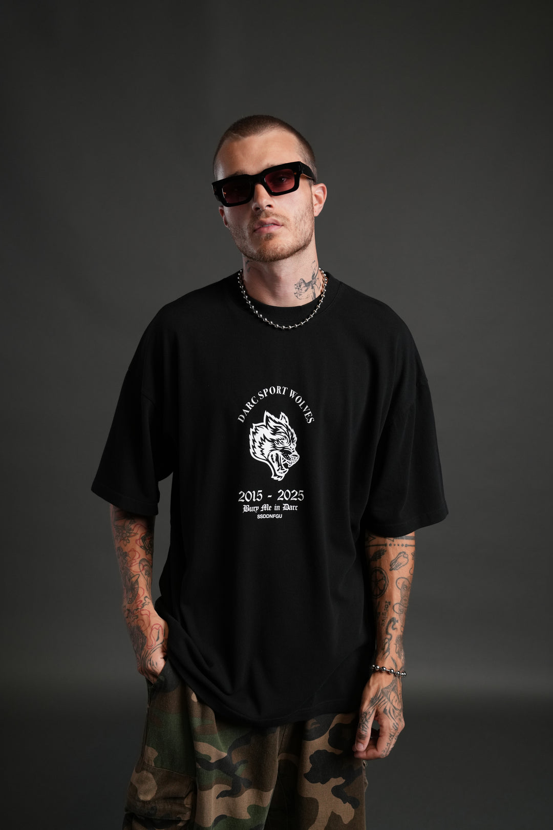 Wolf Blood "Premium" Oversized Tee in Black