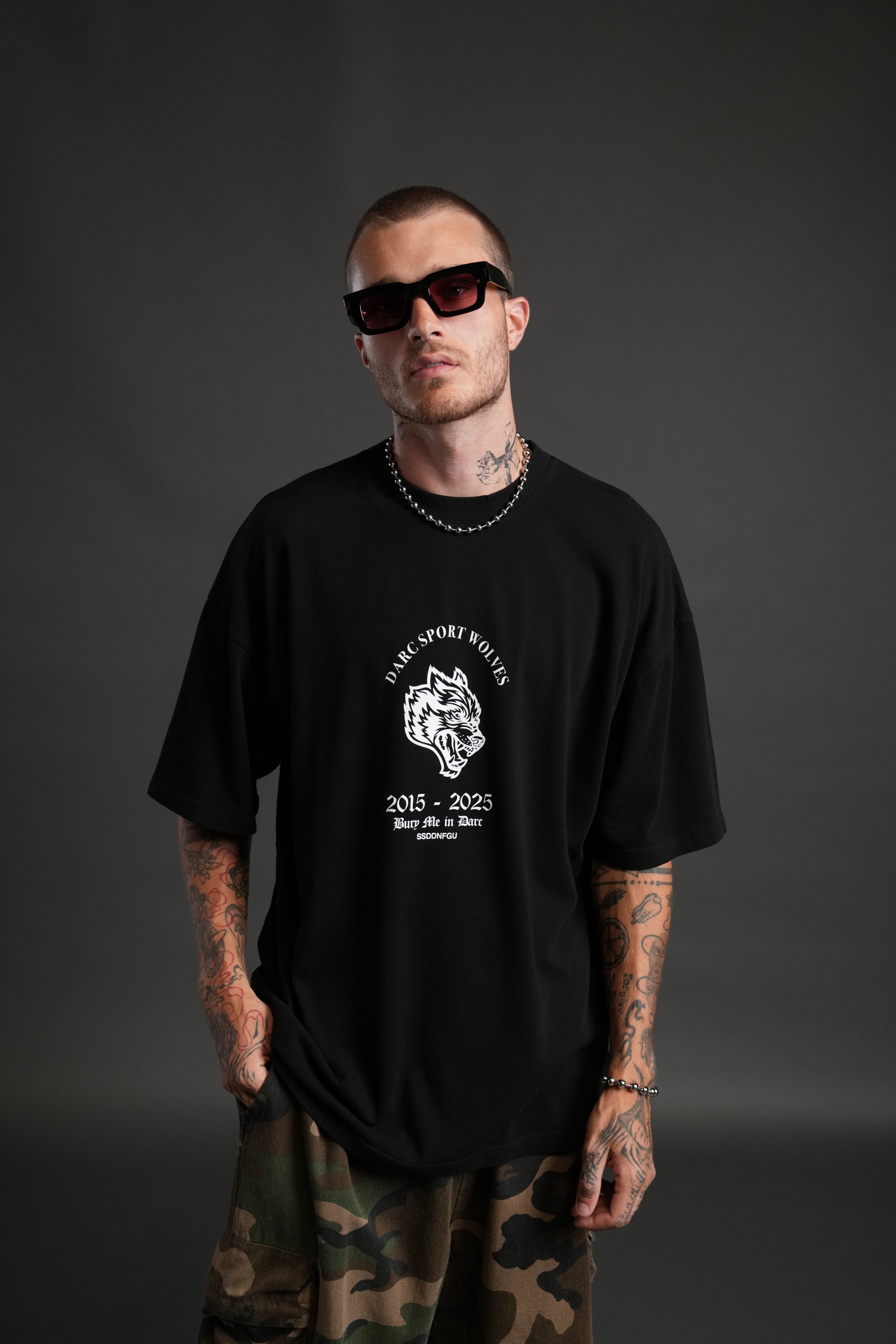 Wolf Blood "Premium" Oversized Tee in Black