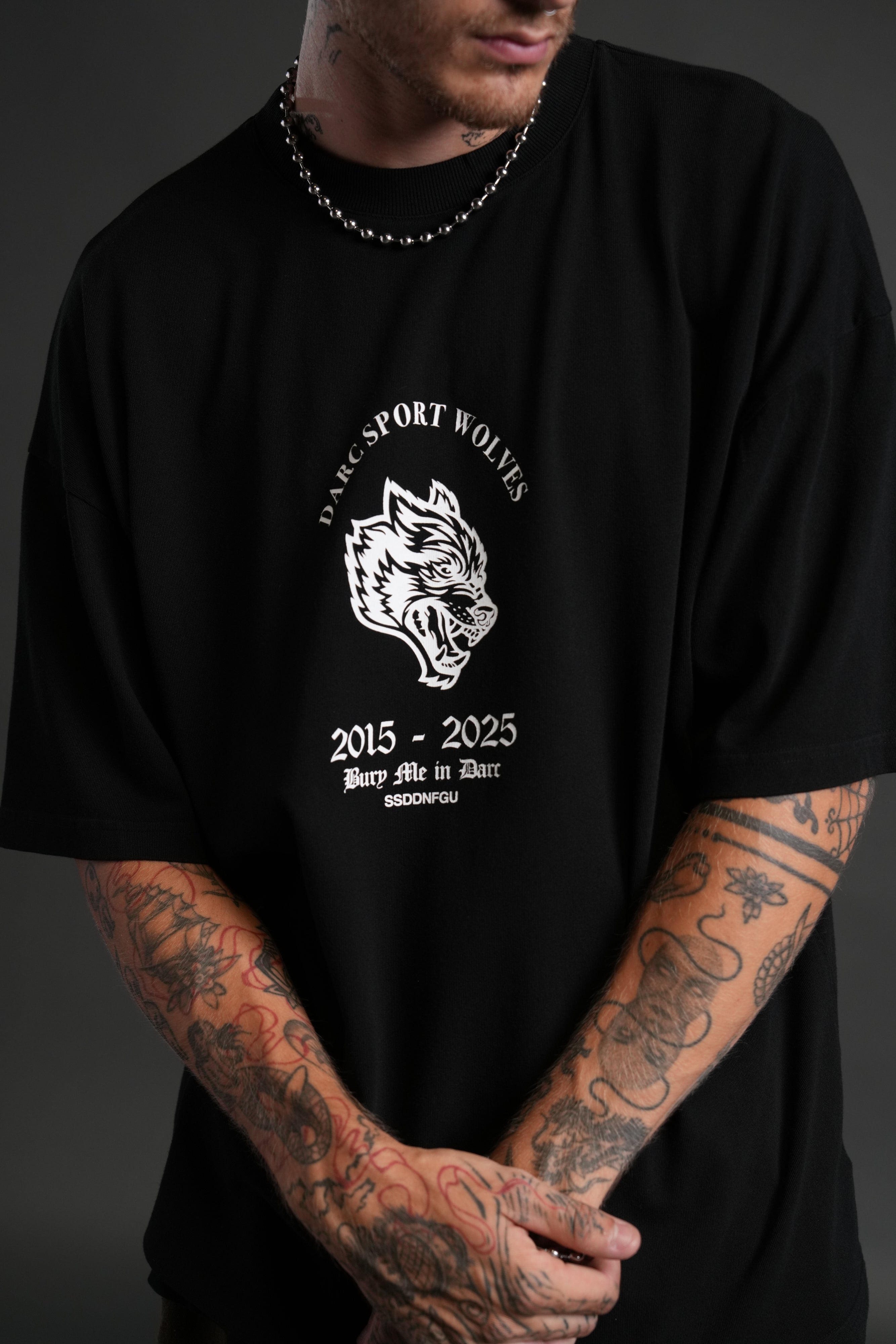 Wolf Blood "Premium" Oversized Tee in Black