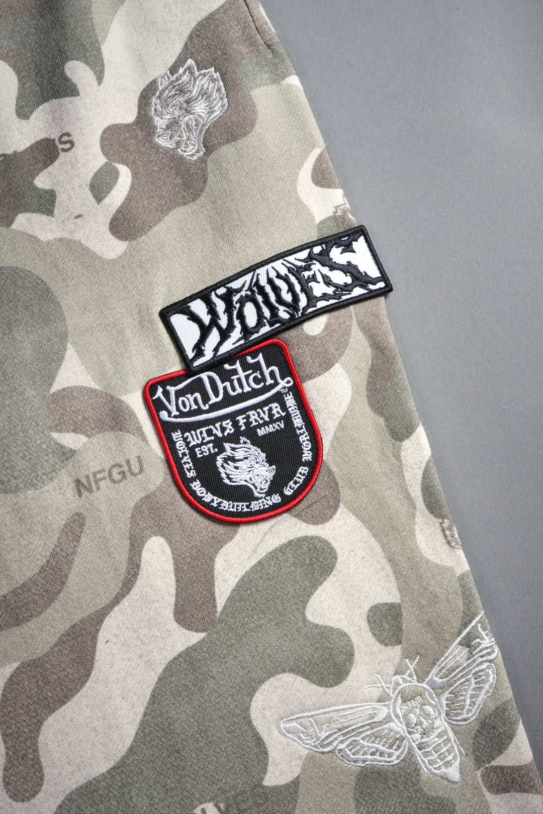 Darc Kulture Bigelow Cargo Sweat Pants in DSVD Green Camo