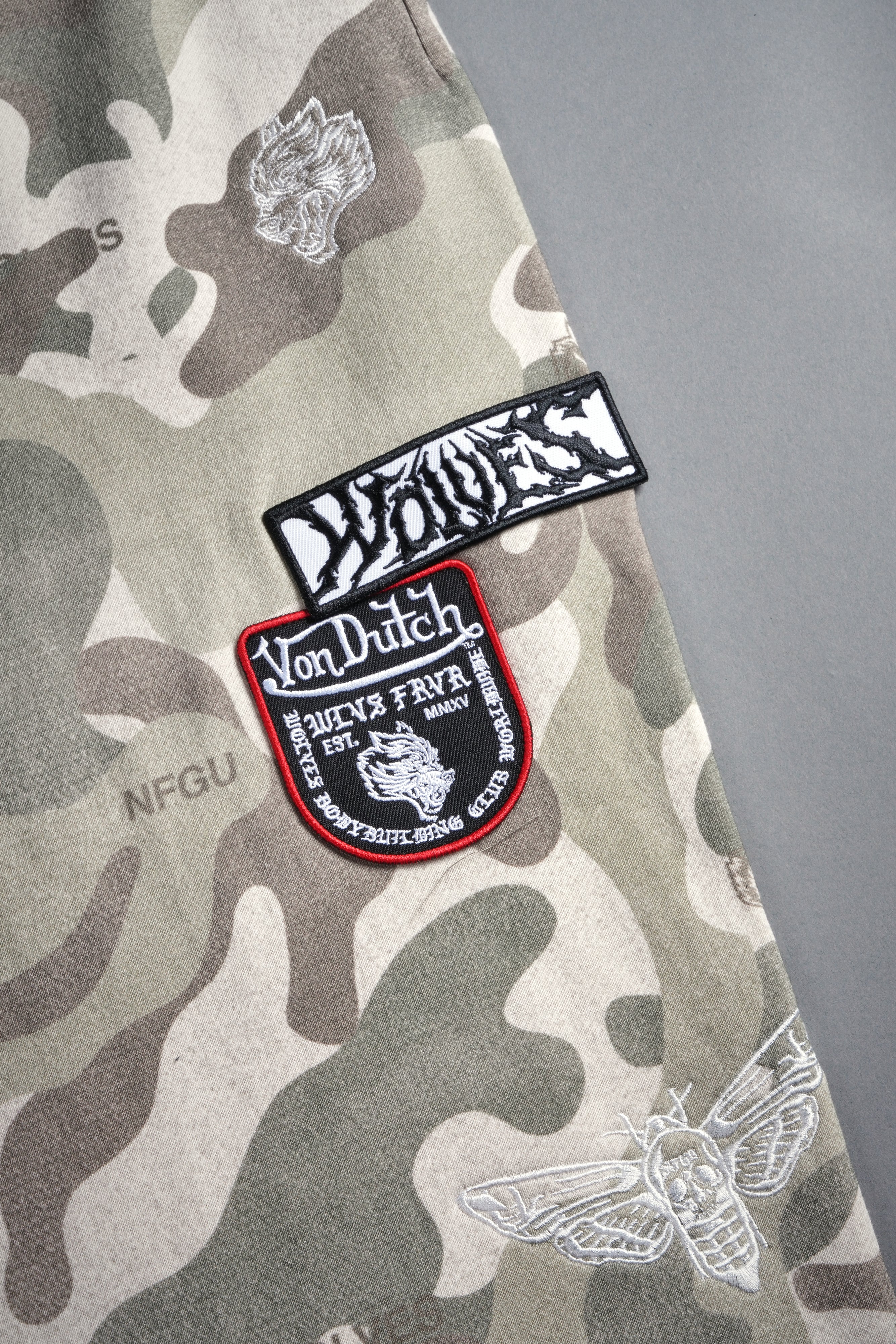 Darc Kulture Bigelow Cargo Sweat Pants in DSVD Green Camo