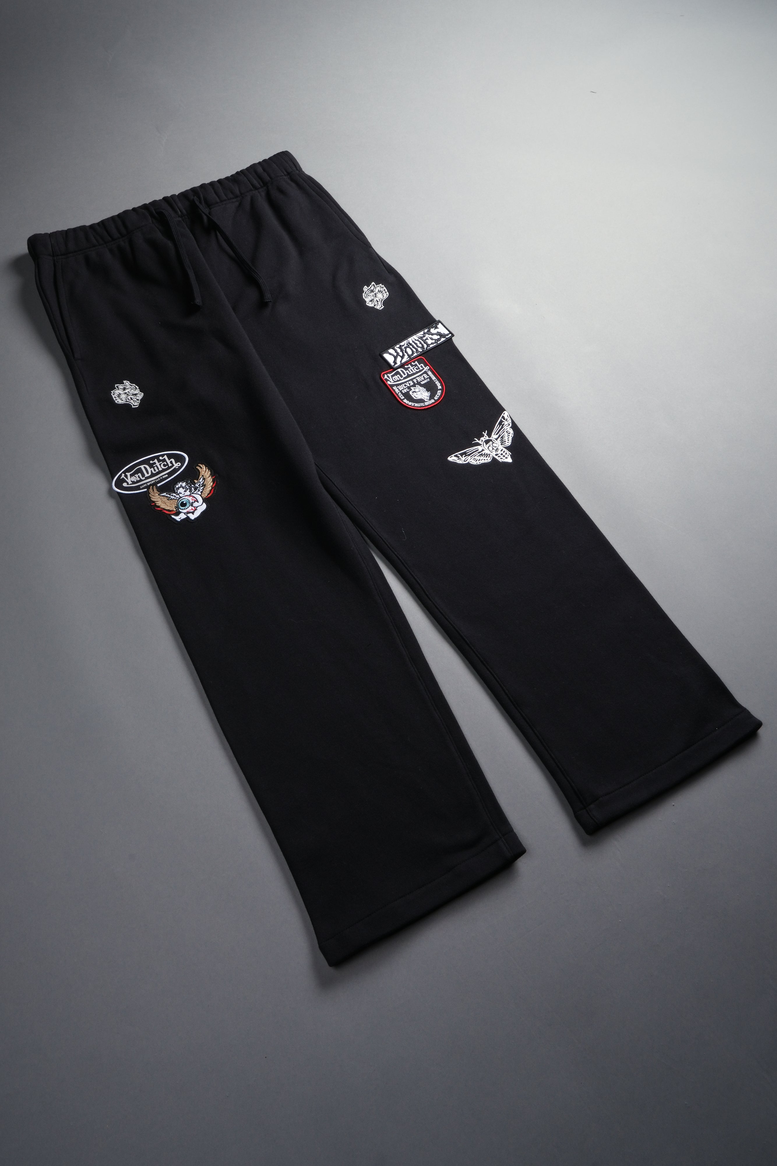 Darc Kulture Bigelow Cargo Sweat Pants in Black