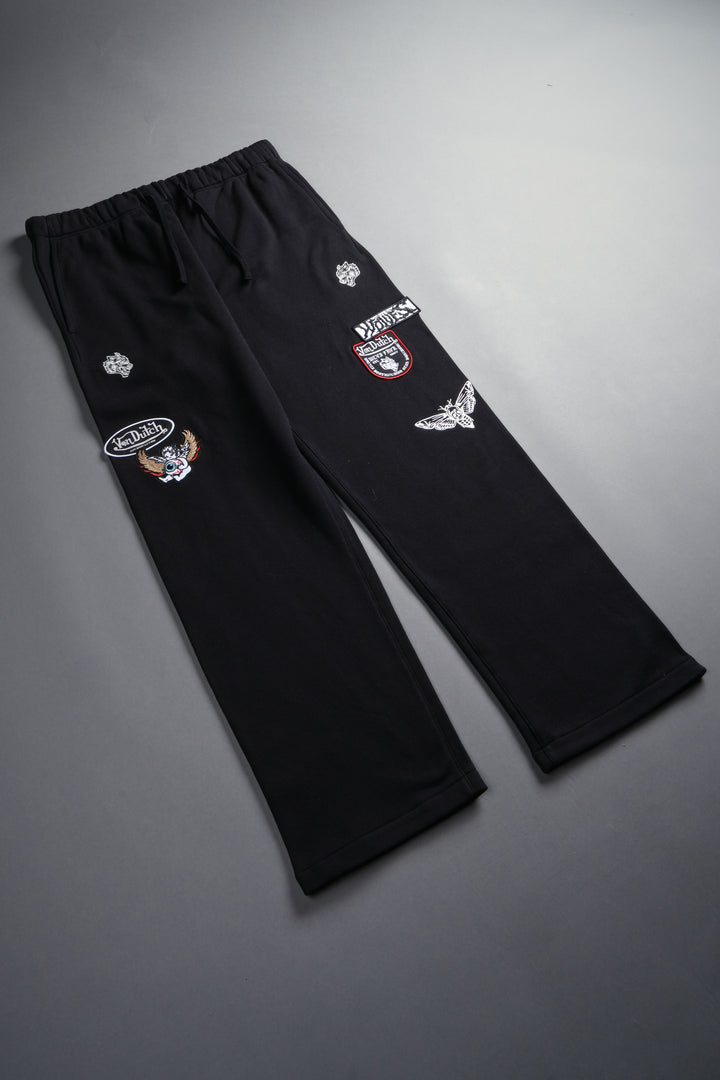 Darc Kulture Bigelow Cargo Sweat Pants in Black