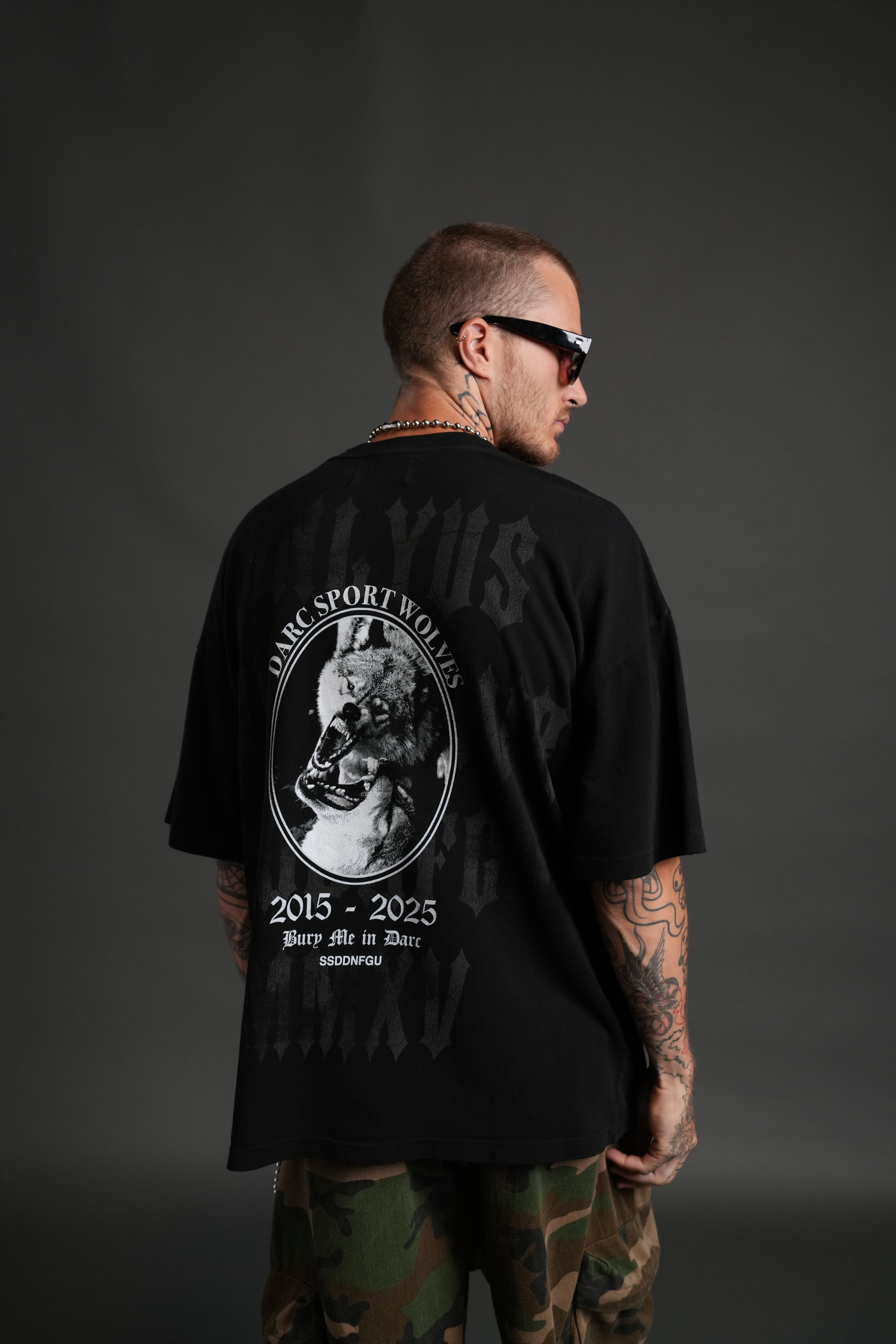 Wolf Blood "Premium" Oversized Tee in Black