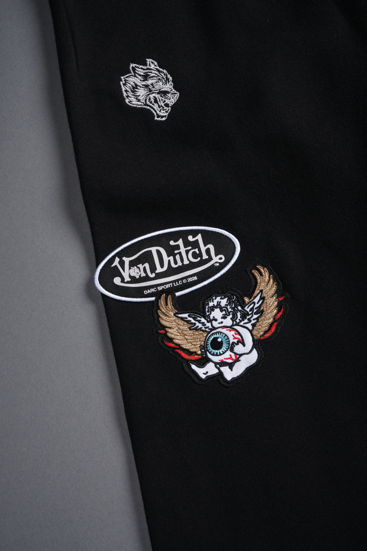 Darc Kulture Bigelow Cargo Sweat Pants in Black