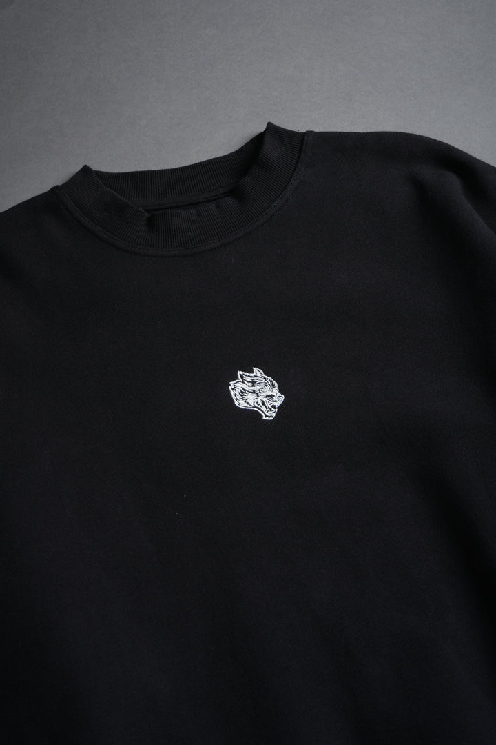 Wolf Head London Crewneck in Black
