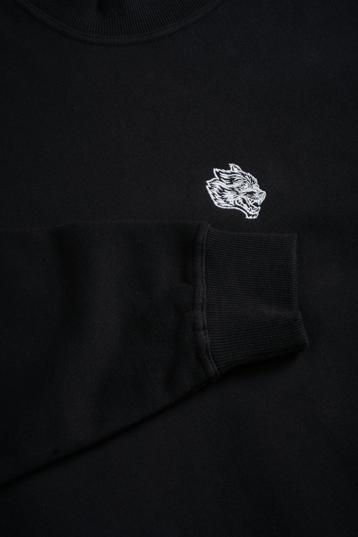 Wolf Head London Crewneck in Black