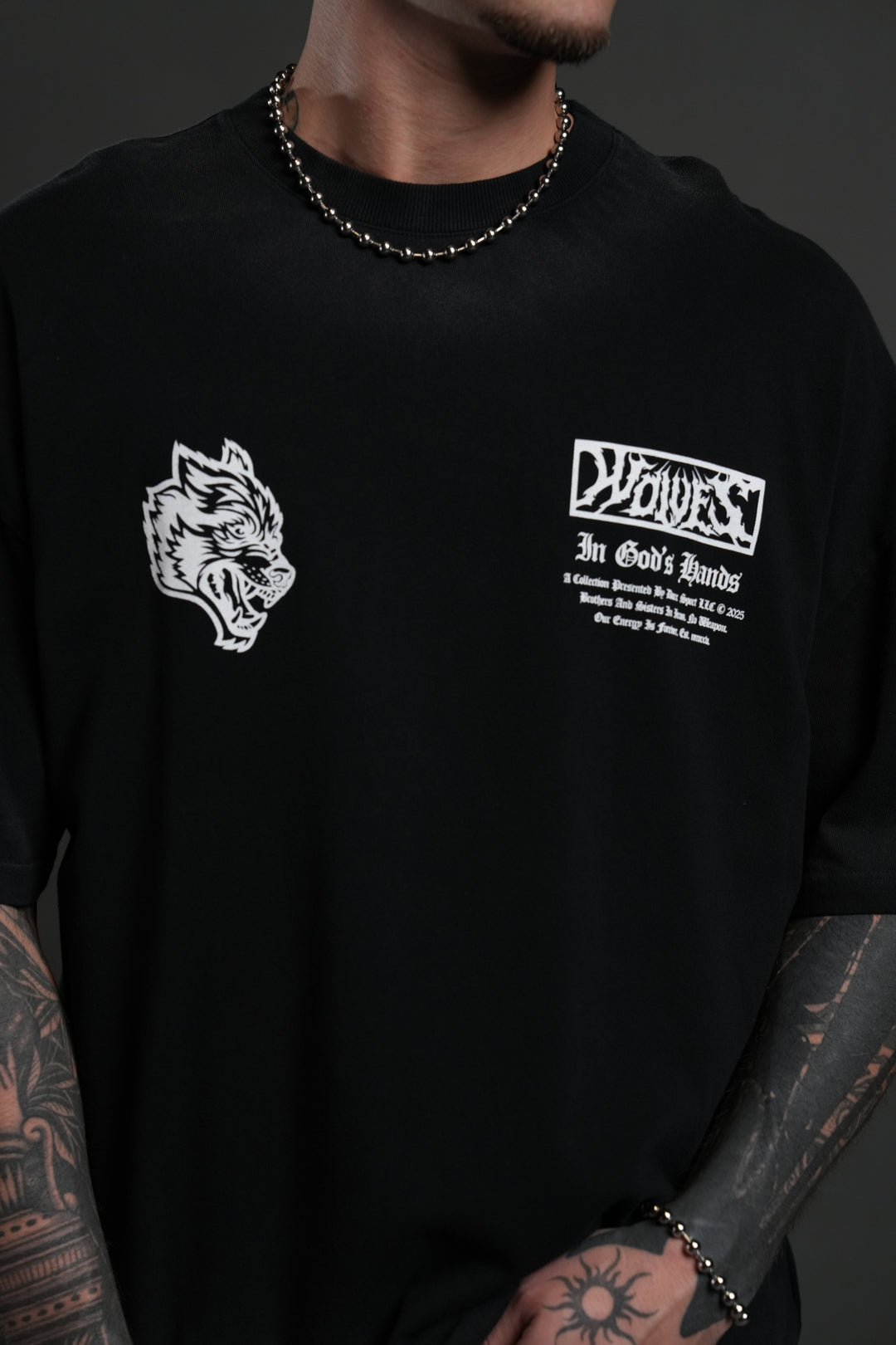 Midnight Horseman "Premium" Oversized Tee in Black Drift Wash